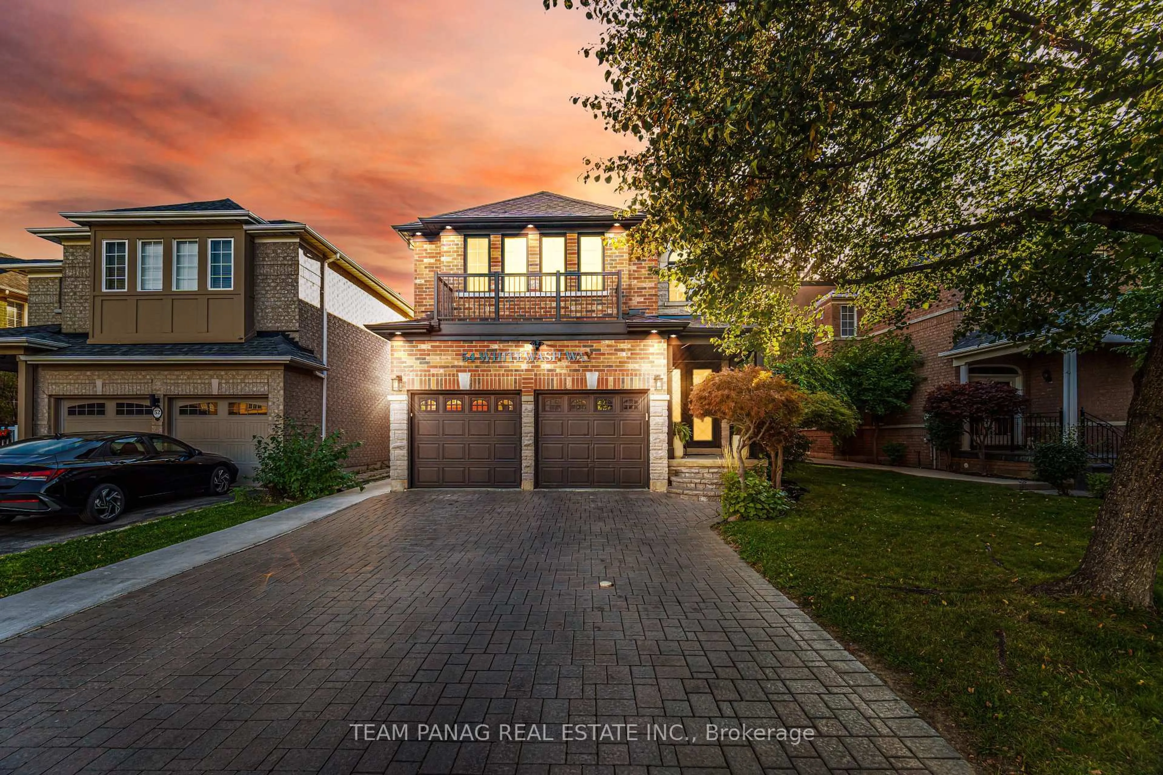Home with brick exterior material, street for 54 Whitewash Way, Brampton Ontario L6X 4V4