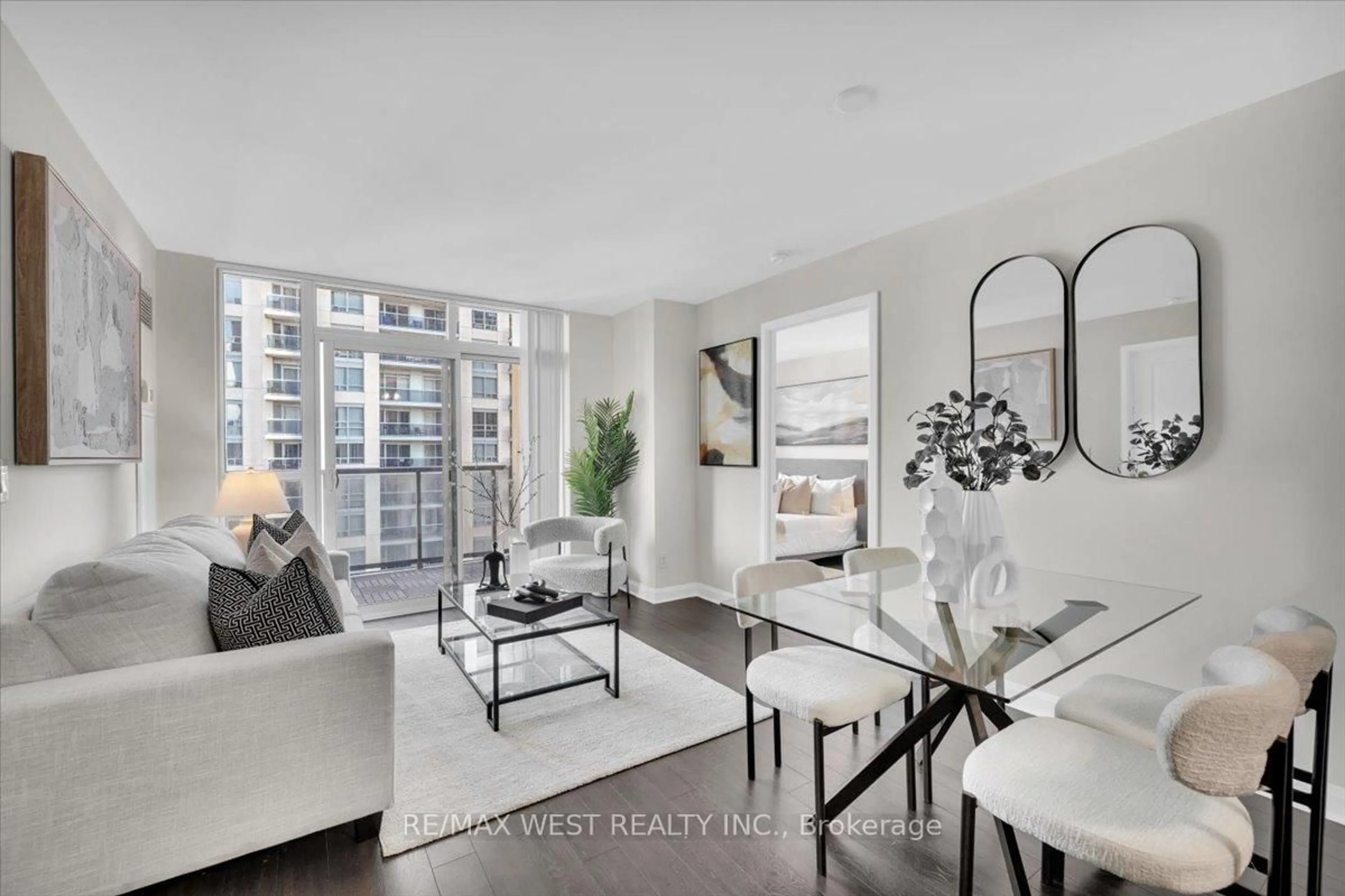 Living room with furniture, unknown for 1 Michael Power Pl #1011, Toronto Ontario M9A 0A1