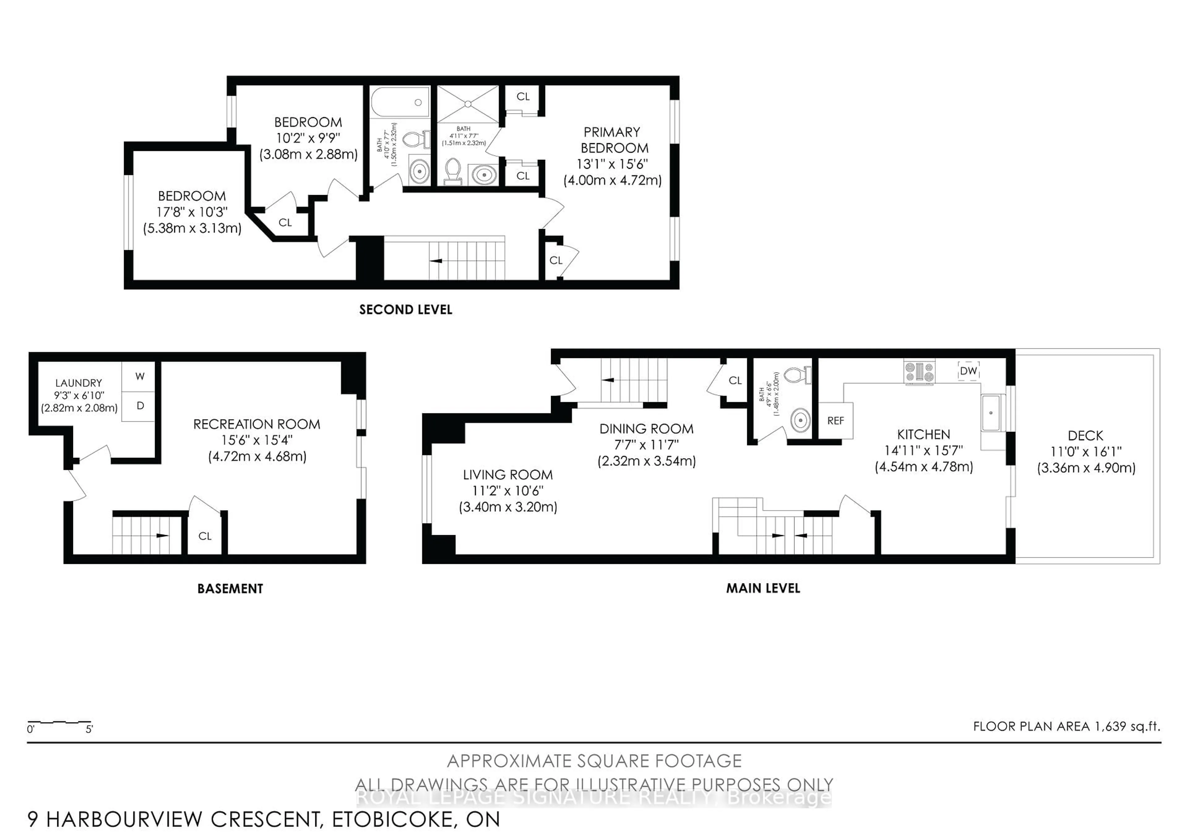 Floor plan for 9 Harbourview Cres, Toronto Ontario M8V 4A6