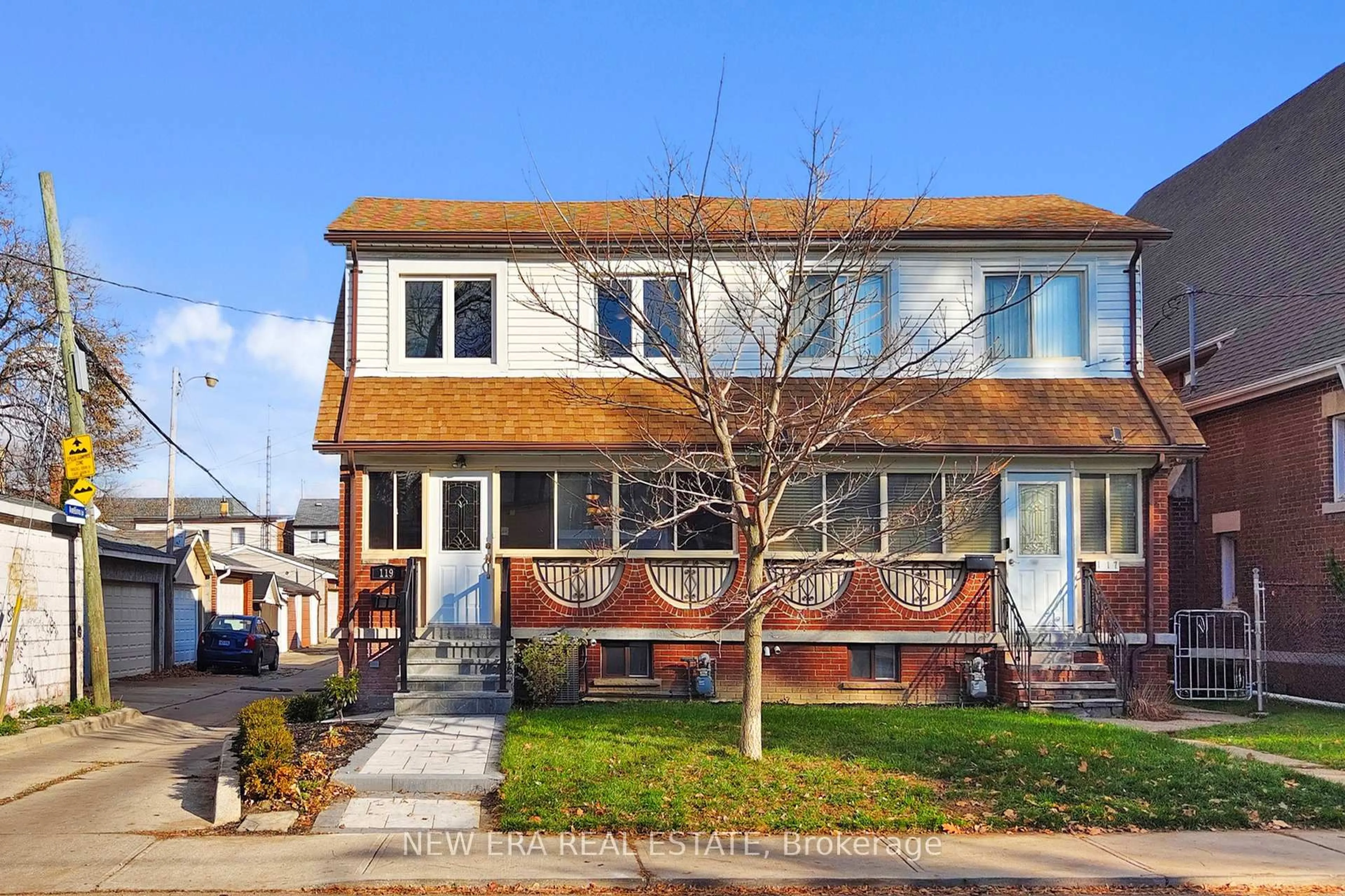 Home with brick exterior material, street for 119 Harvie Ave, Toronto Ontario M6E 4K4