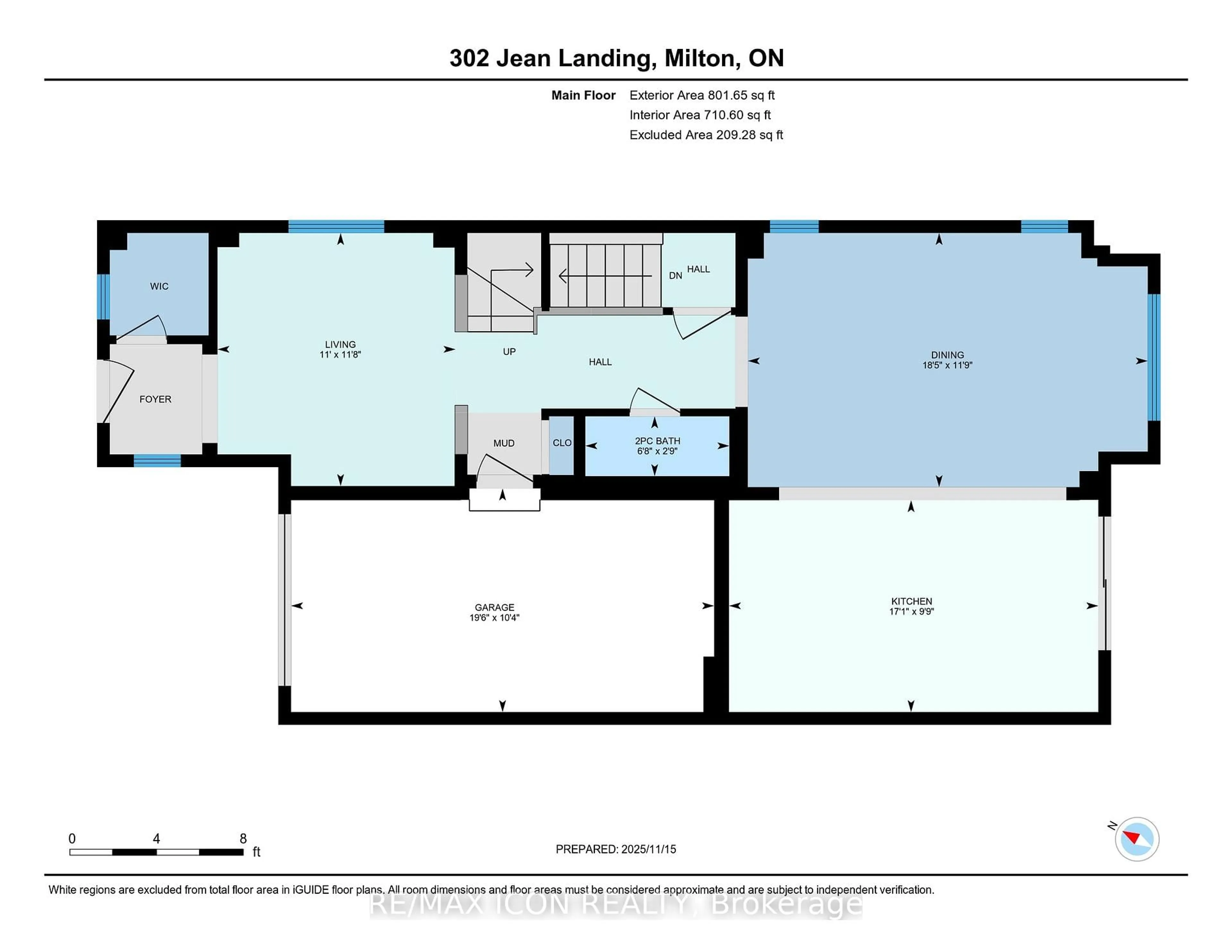 Floor plan for 302 Jean Landing, Milton Ontario L9E 1C6