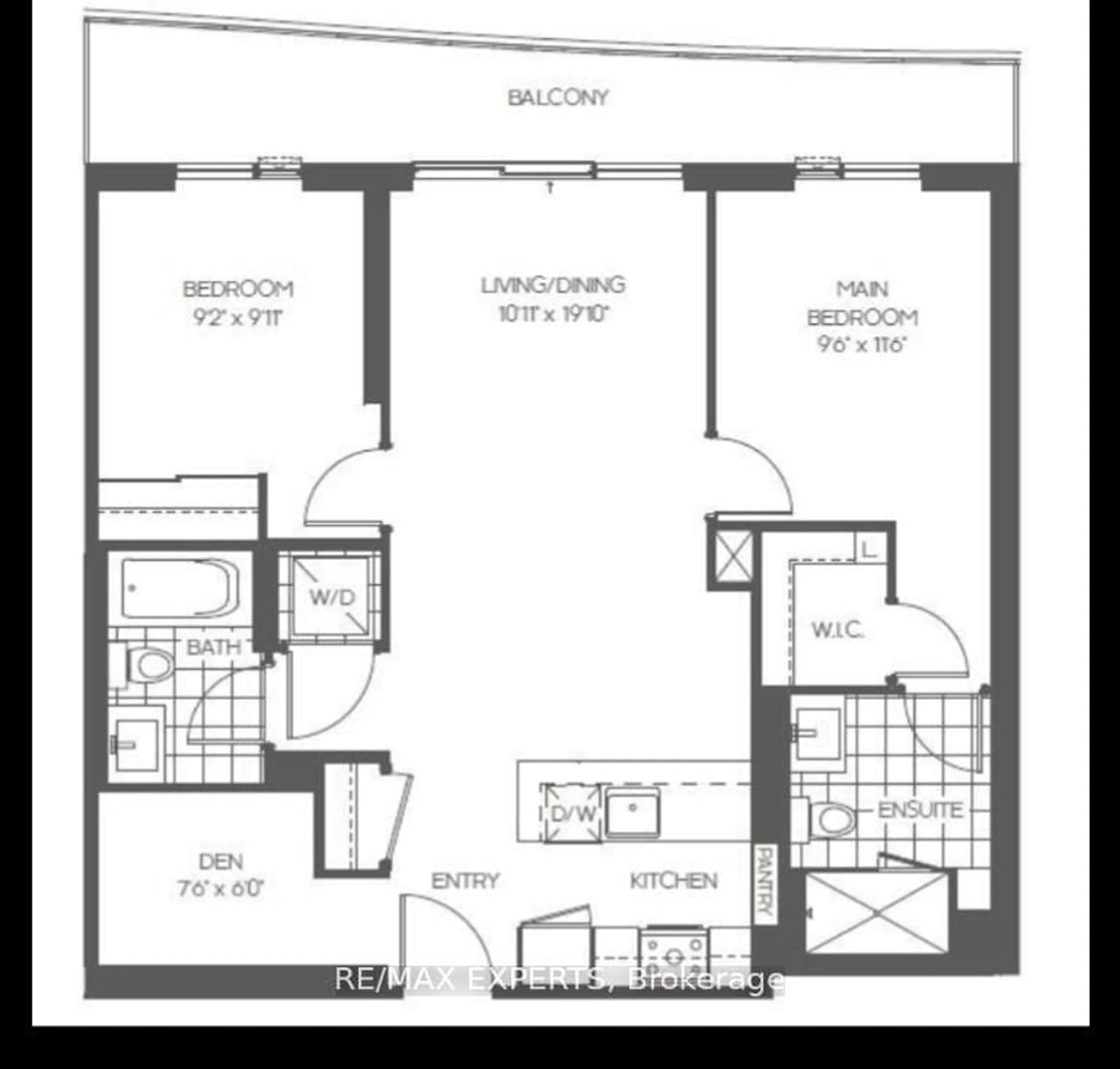 Floor plan for 2520 Eglinton Ave #1711, Mississauga Ontario L5M 0Y2