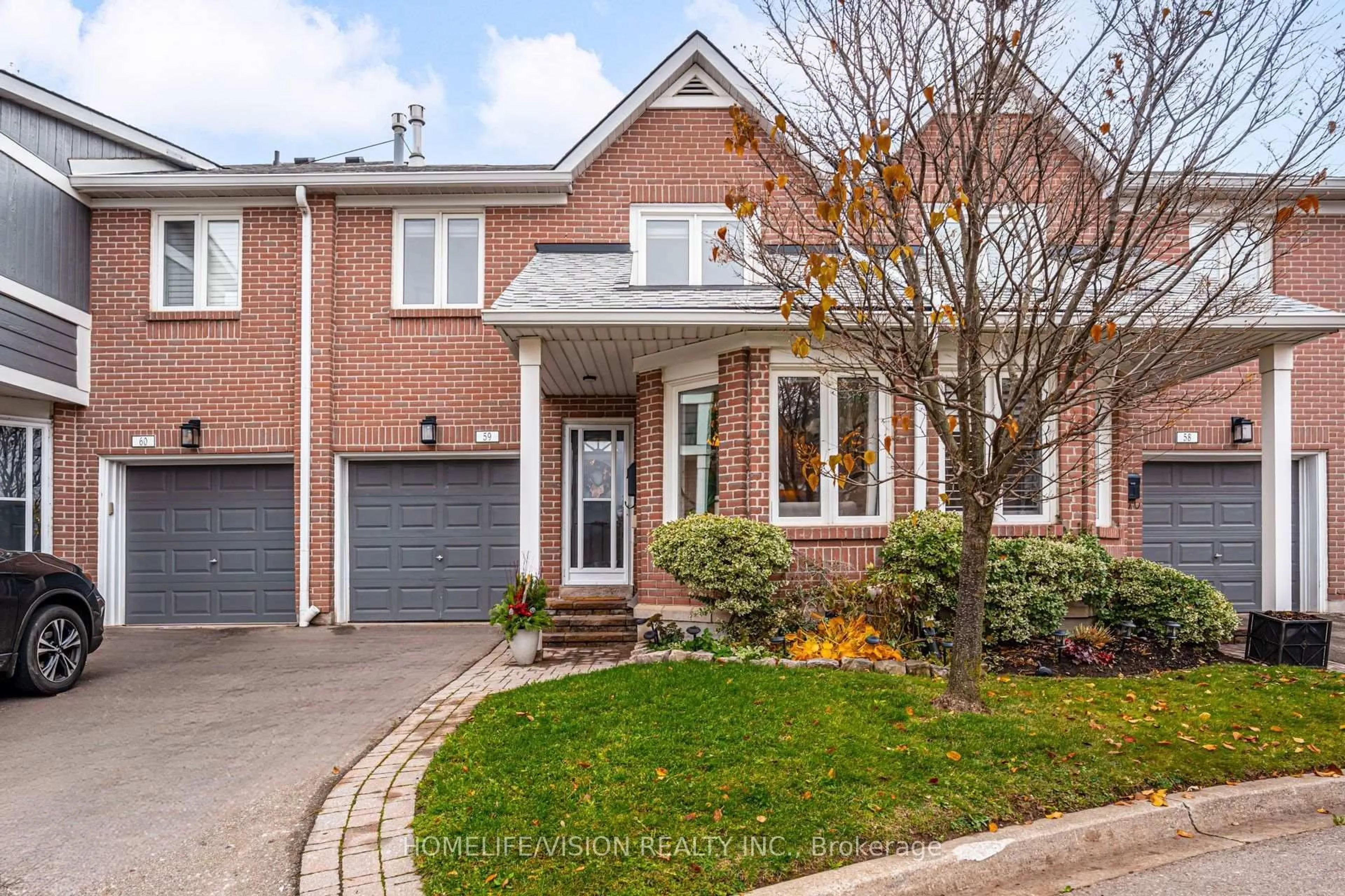 Home with brick exterior material, street for 2205 South Millway #59, Mississauga Ontario L5L 3T2
