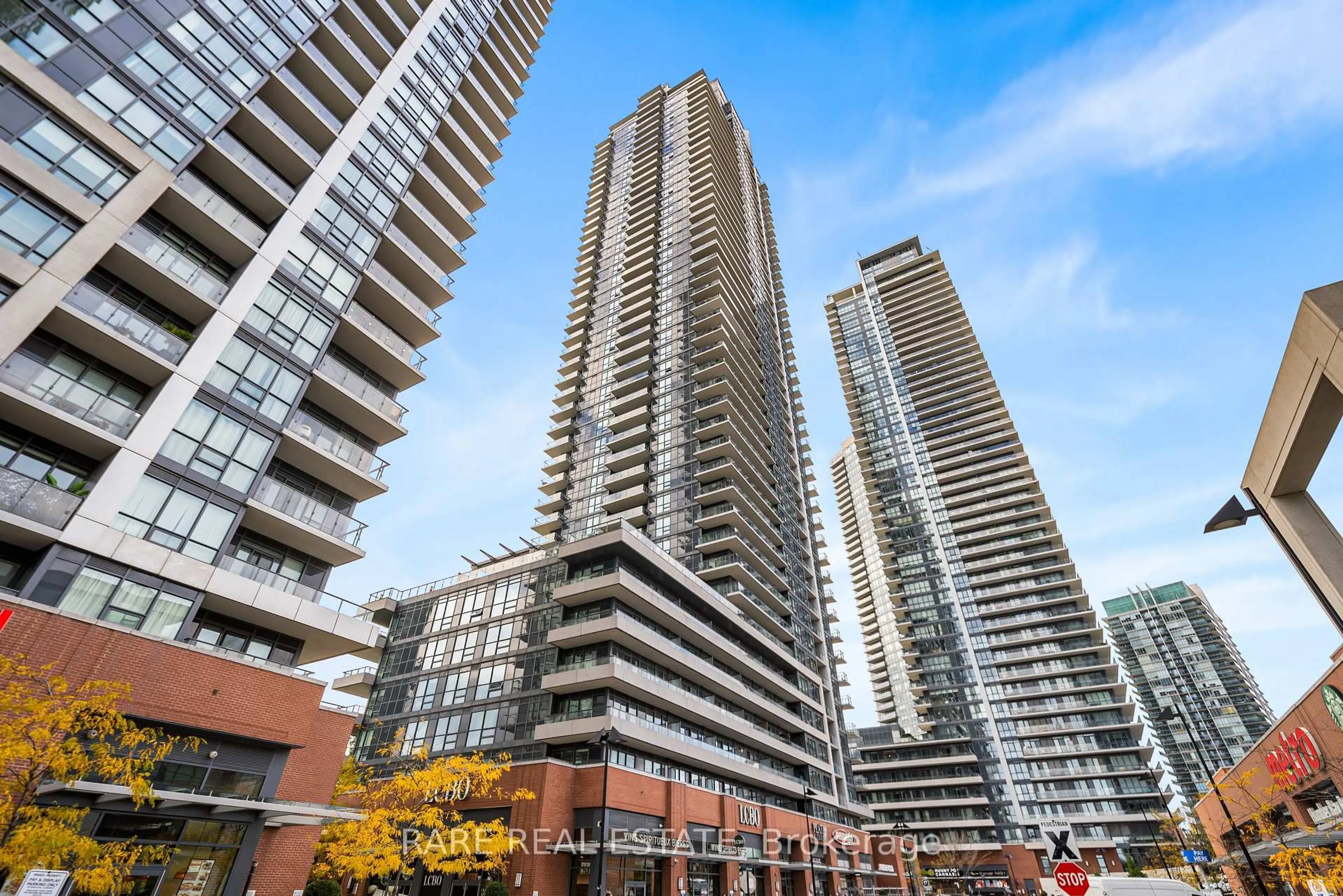 A pic from outside/outdoor area/front of a property/back of a property/a pic from drone, city buildings view from balcony for 2220 Lake Shore Blvd #301, Toronto Ontario M8V 0C1