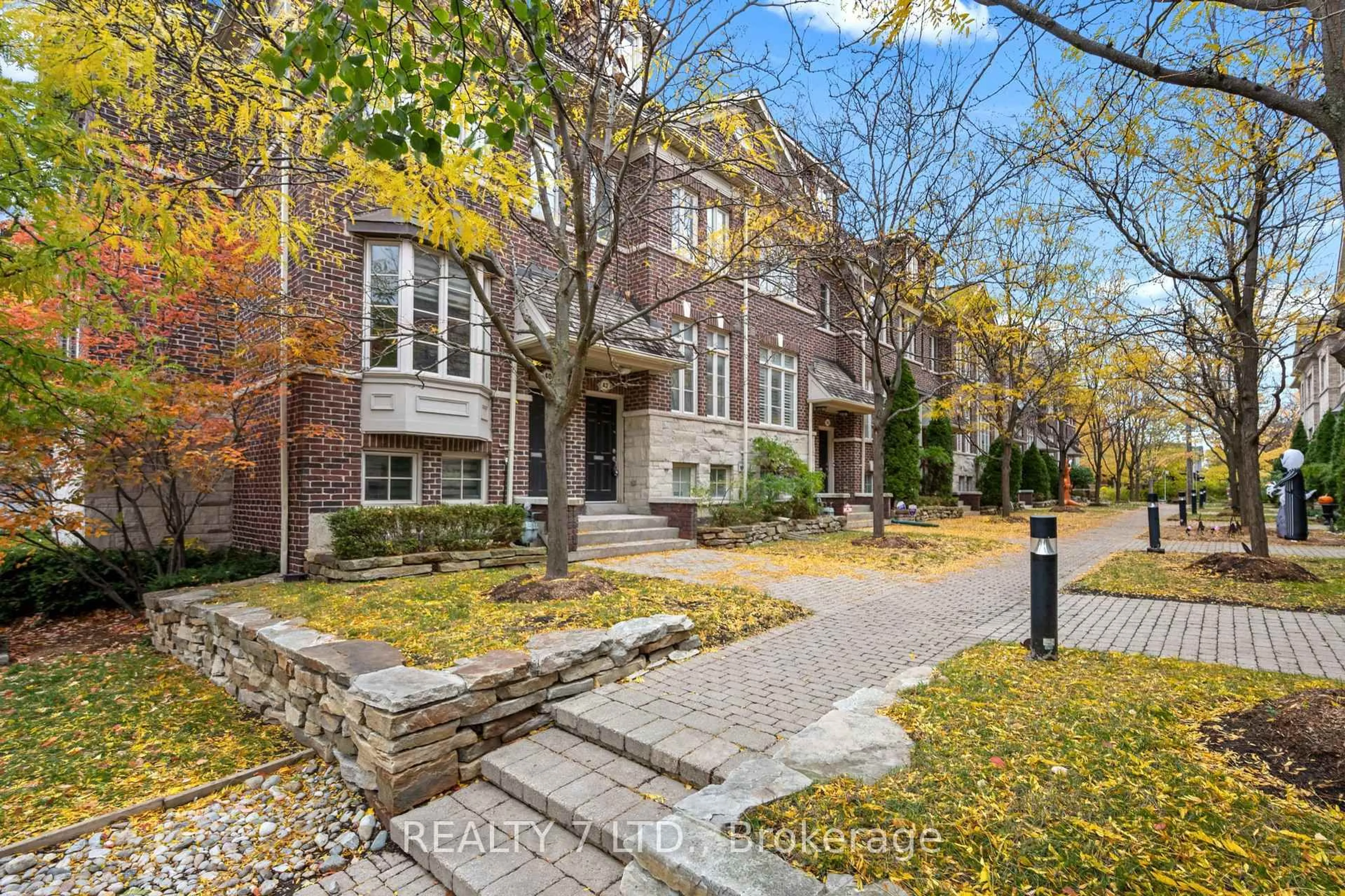 Home with brick exterior material, street for 44 Furrow Lane, Toronto Ontario M8Z 0A3