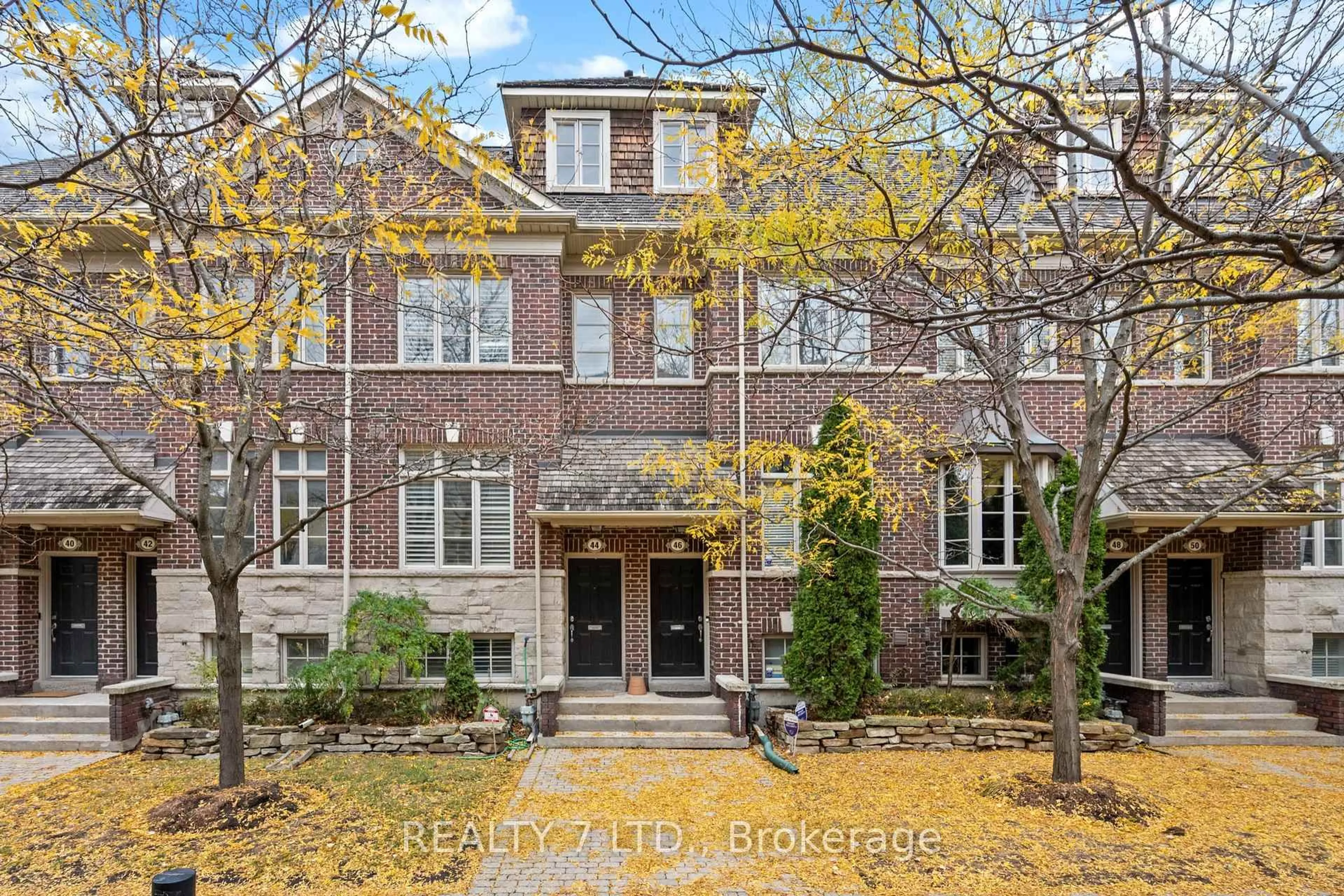 Home with brick exterior material, street for 44 Furrow Lane, Toronto Ontario M8Z 0A3