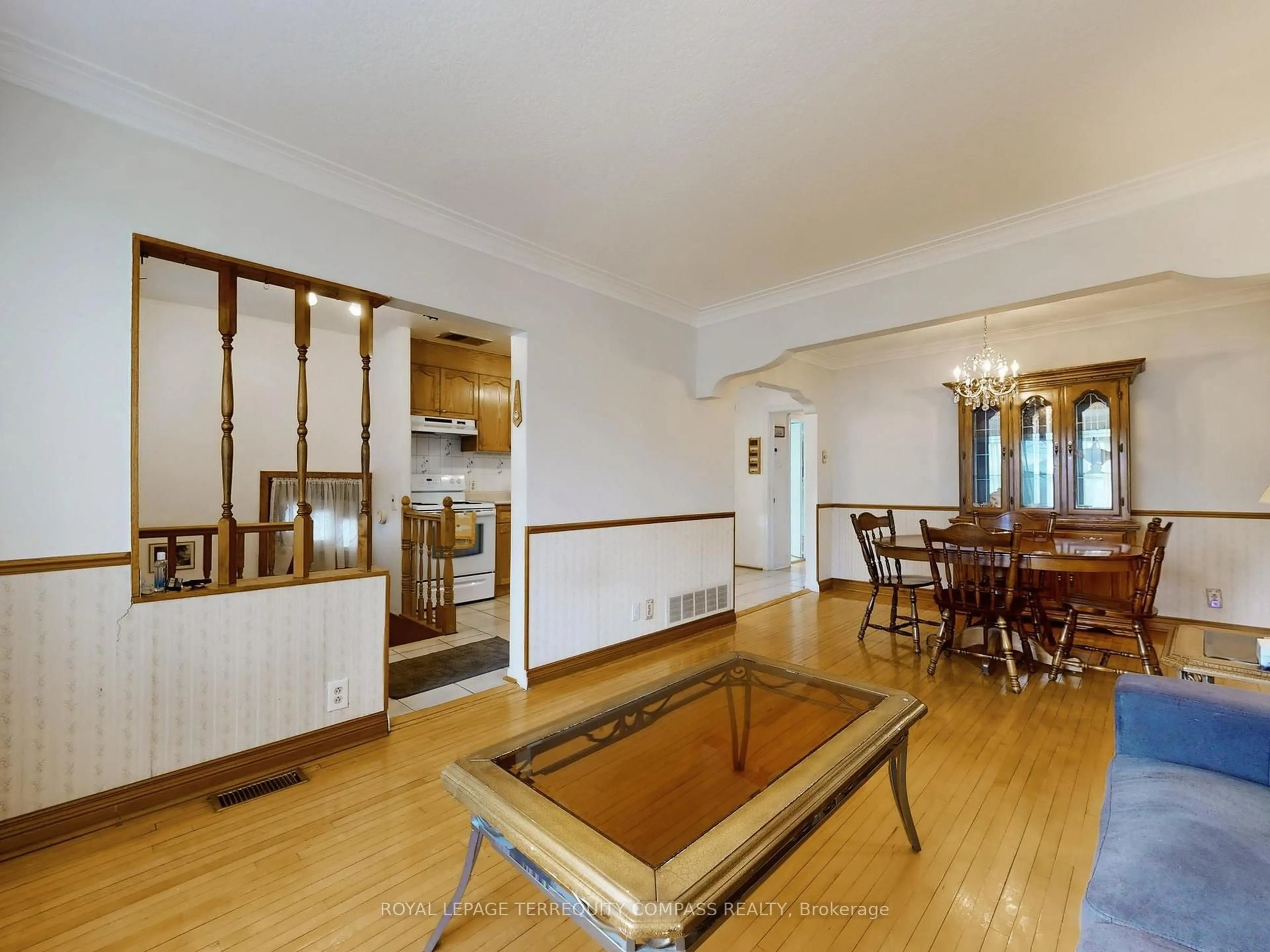 Dining room, wood/laminate floor for 184 Cameron Ave, Toronto Ontario M6M 1R7