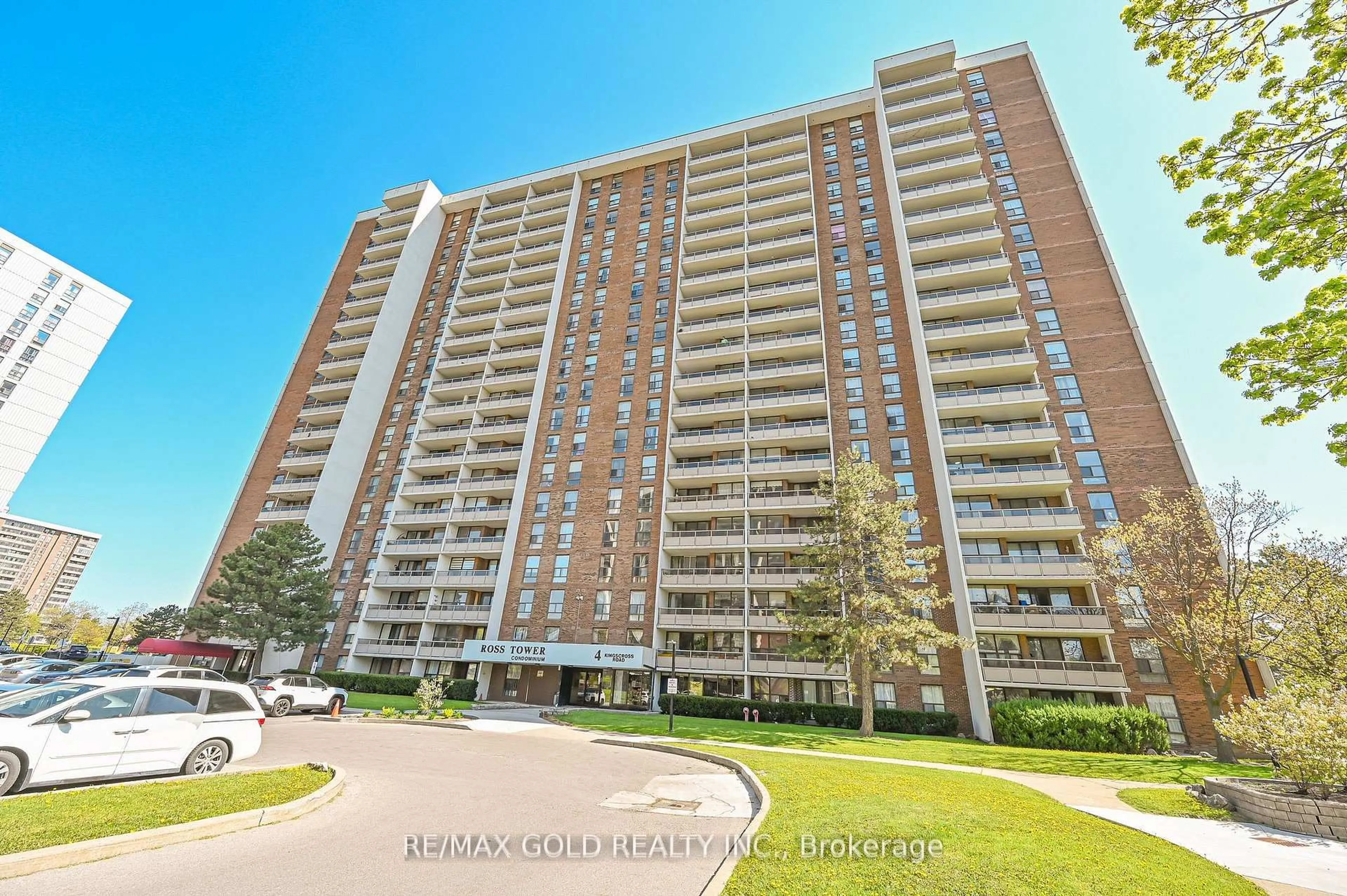 A pic from outside/outdoor area/front of a property/back of a property/a pic from drone, building for 4 Kings Cross Rd #1807, Brampton Ontario L6T 3X8