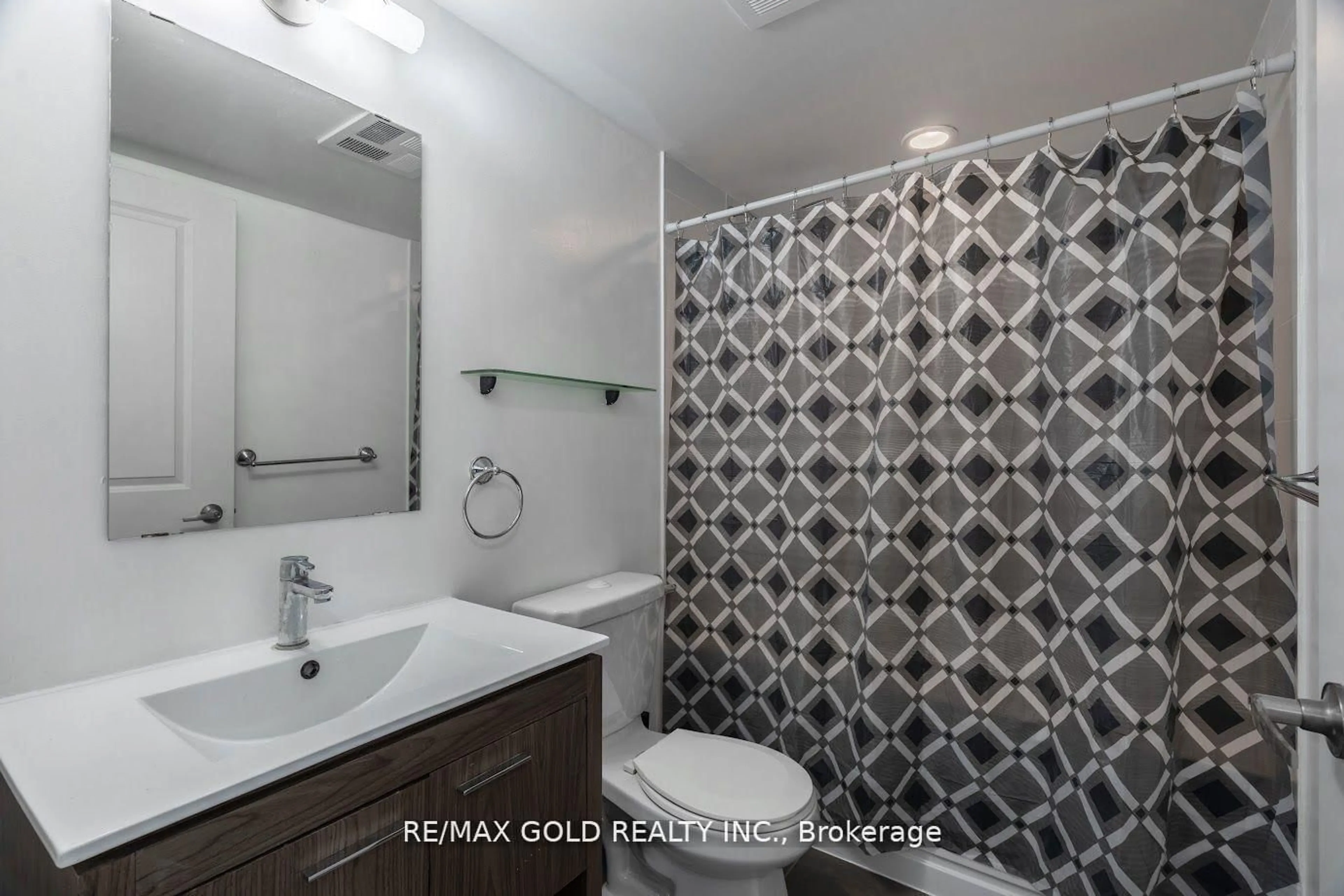 Standard bathroom, ceramic/tile floor for 80 Esther Lorrie Dr #1105, Toronto Ontario M9W 0C6