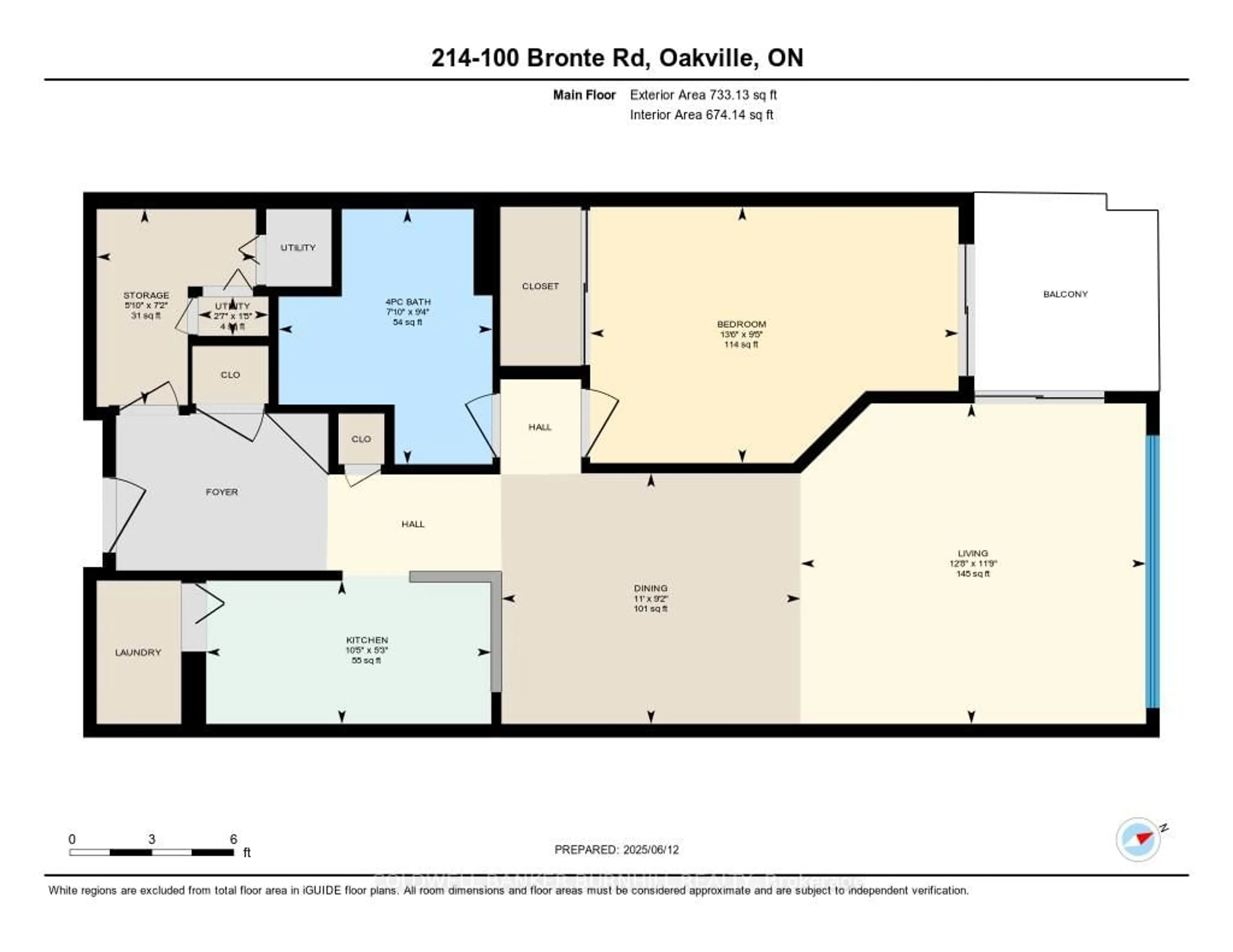 Floor plan for 100 Bronte Rd #214, Oakville Ontario L6L 6L5