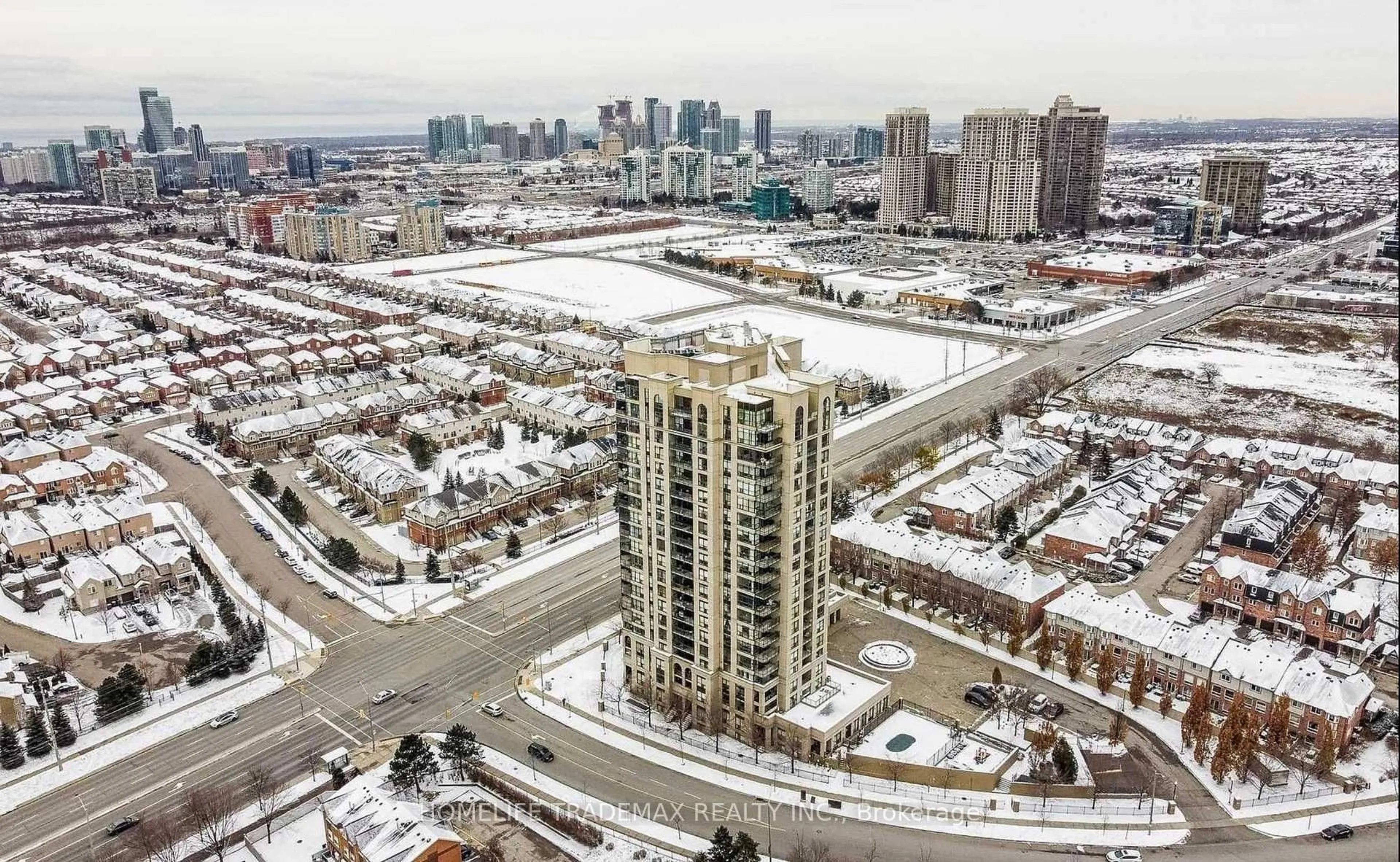 A pic from outside/outdoor area/front of a property/back of a property/a pic from drone, city buildings view from balcony for 220 Forum Dr #103, Mississauga Ontario L4Z 4K1