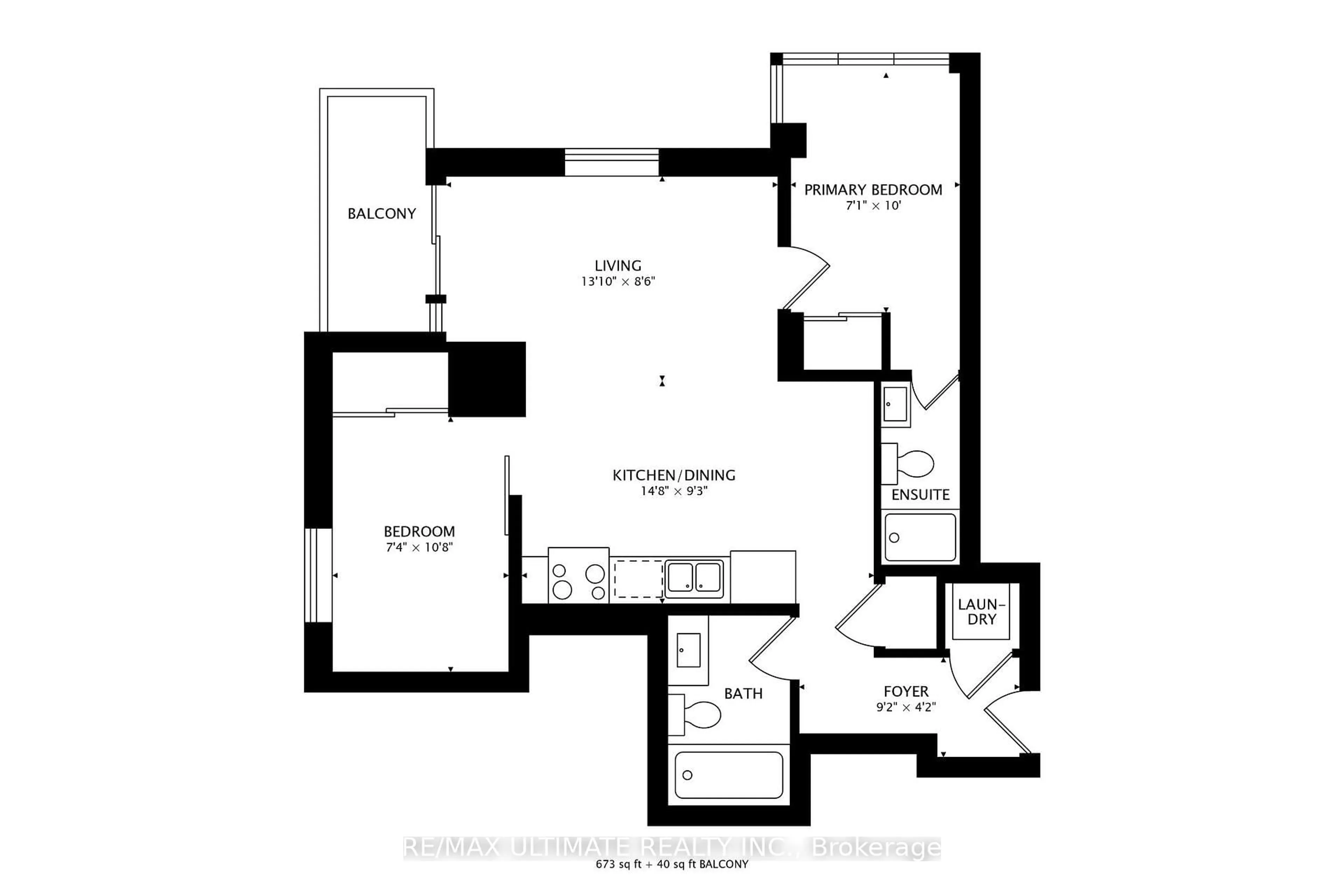 Floor plan for 3091 Dufferin St #1012, Toronto Ontario M6A 0C4