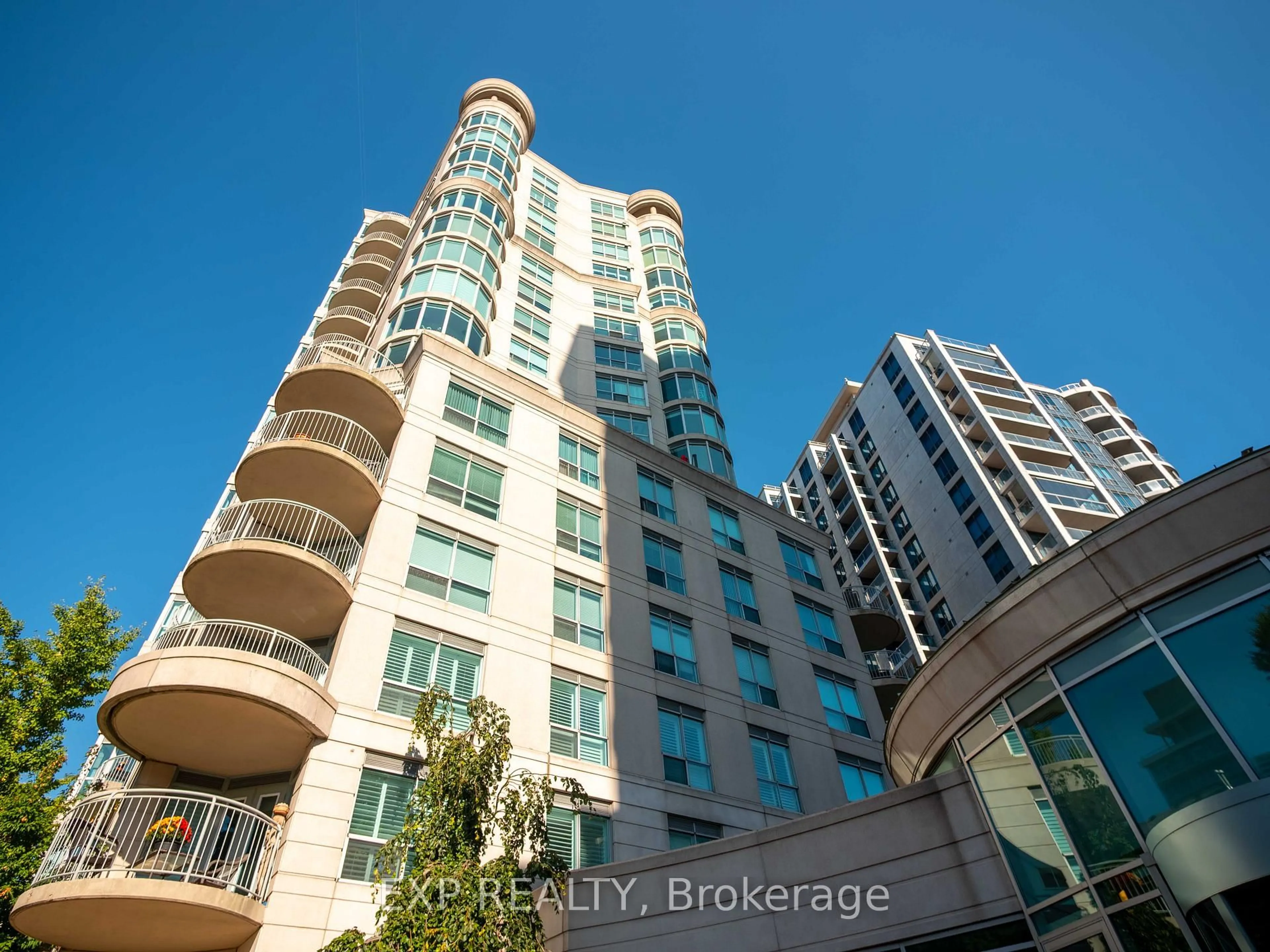 A pic from outside/outdoor area/front of a property/back of a property/a pic from drone, city buildings view from balcony for 2111 Lakeshore Blvd #501, Toronto Ontario M8V 4B2