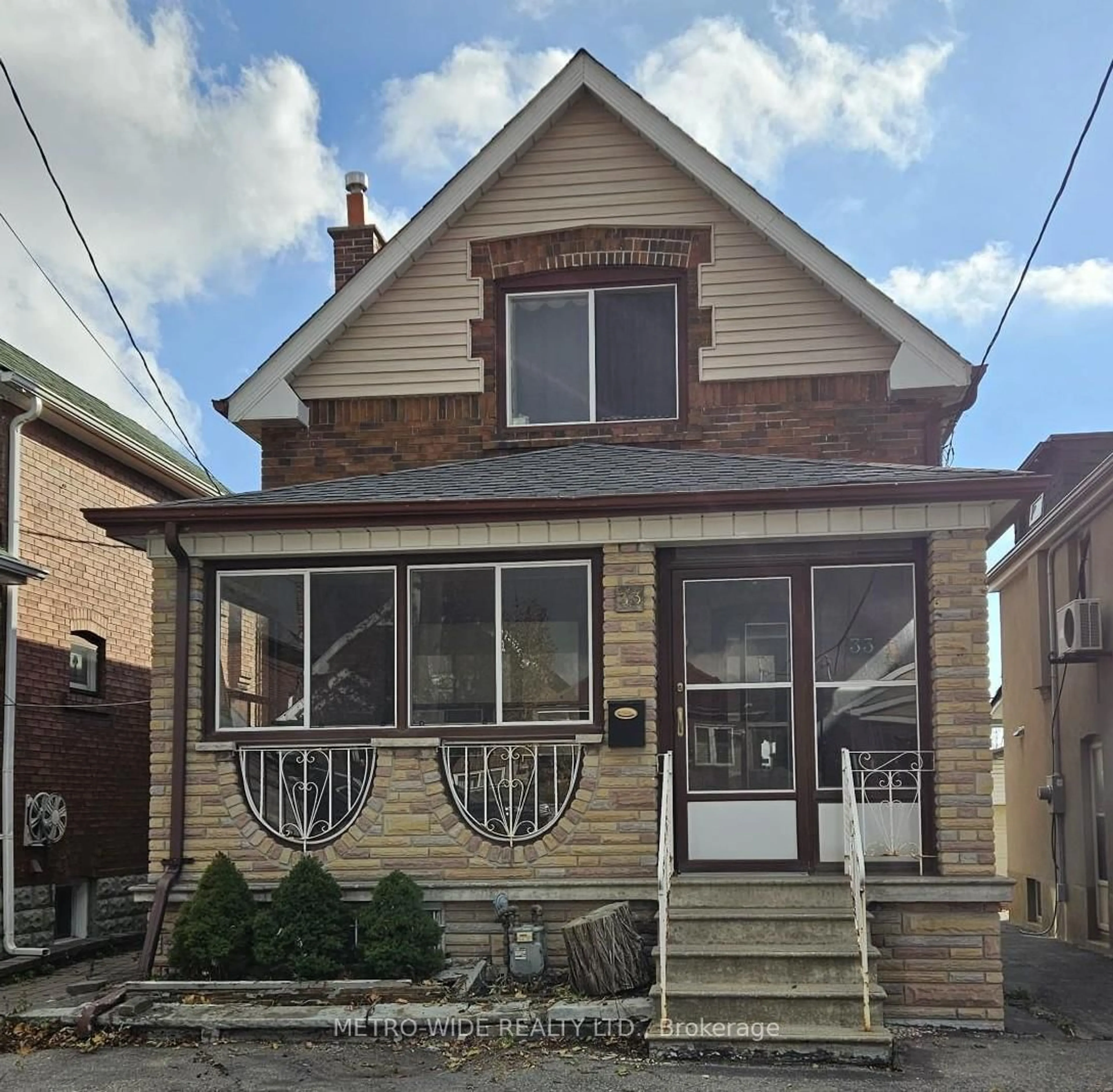 Home with brick exterior material, street for 33 Bowie Ave, Toronto Ontario M6E 2P2