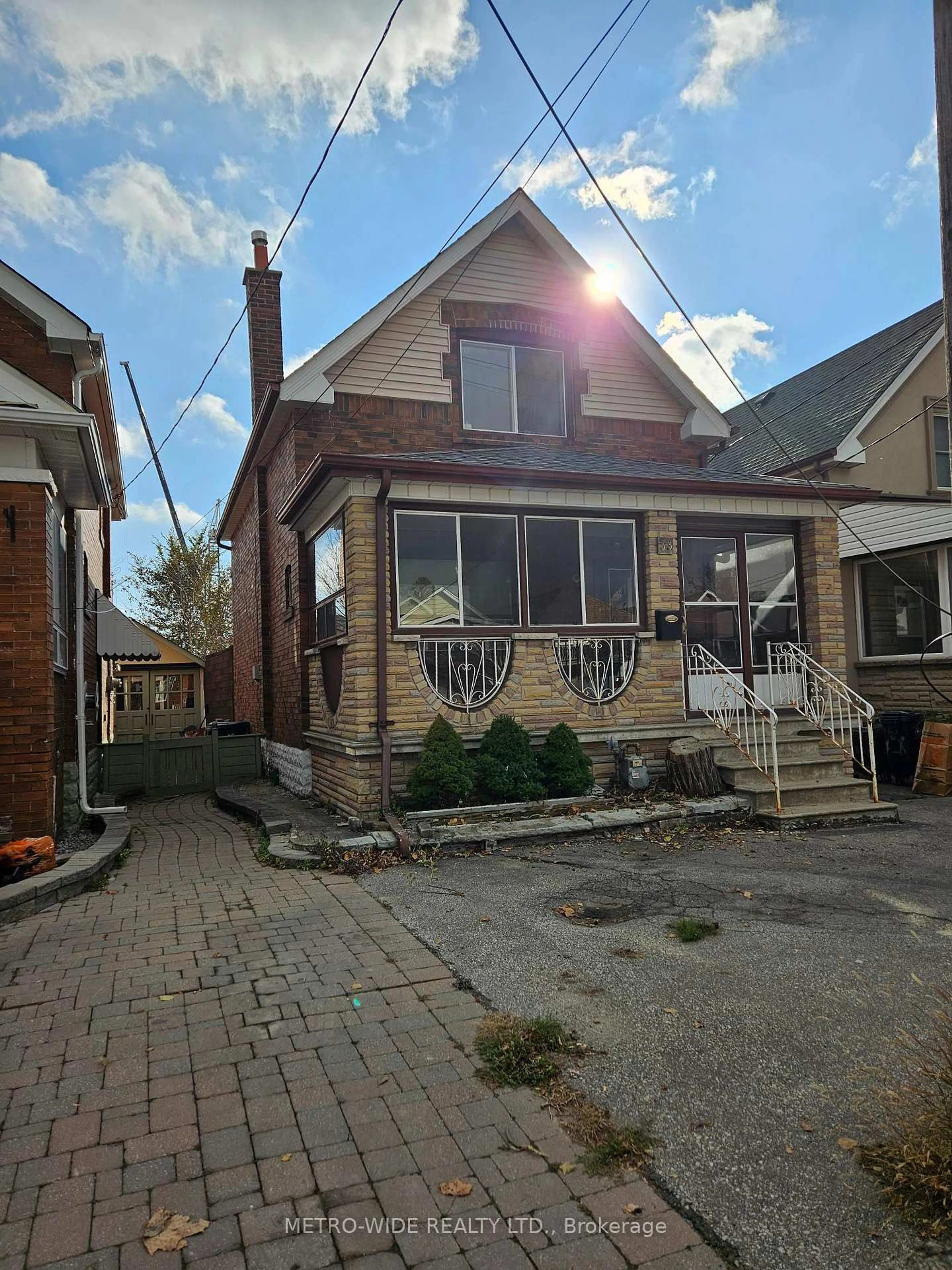 Home with brick exterior material, street for 33 Bowie Ave, Toronto Ontario M6E 2P2