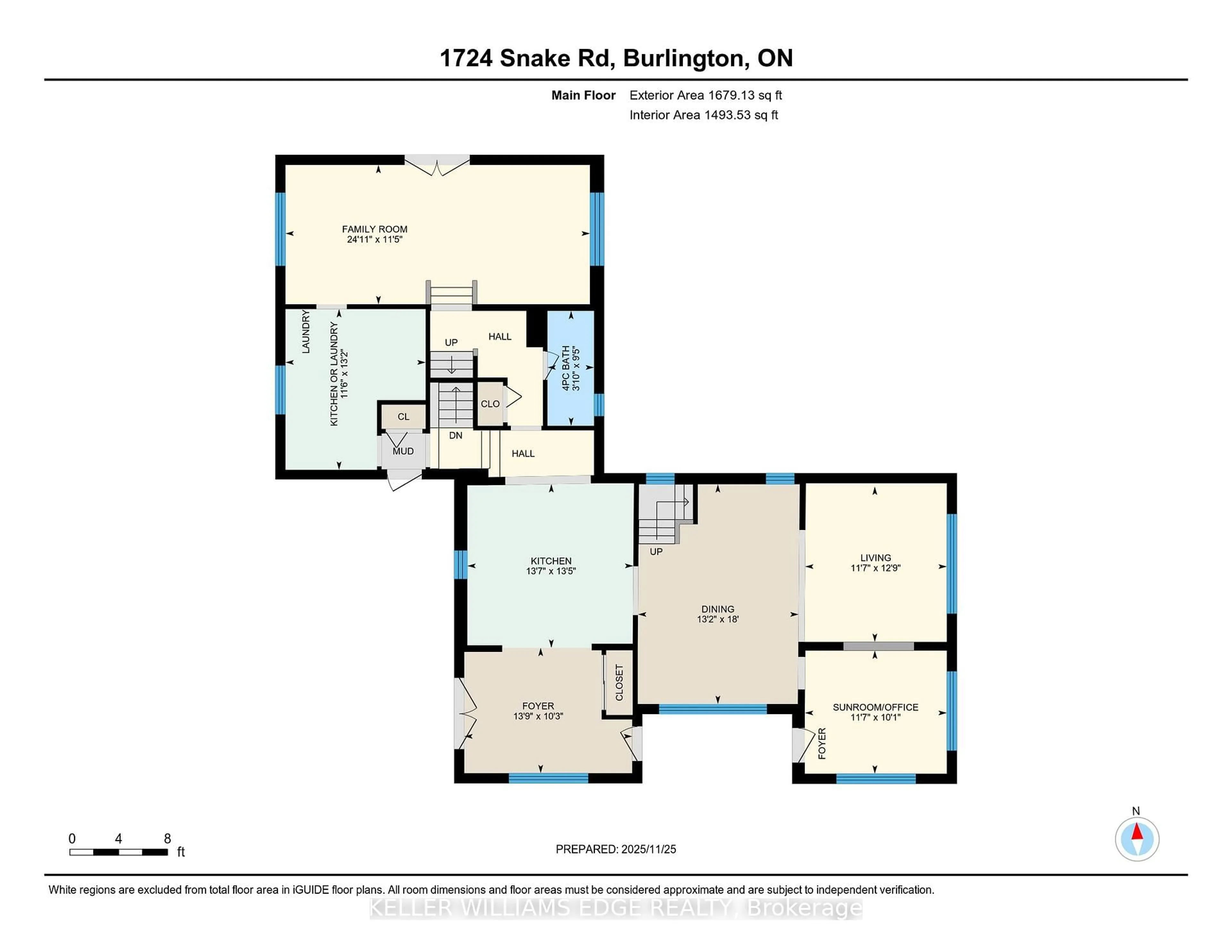 Floor plan for 1724 Snake Rd, Burlington Ontario L7P 4Z3
