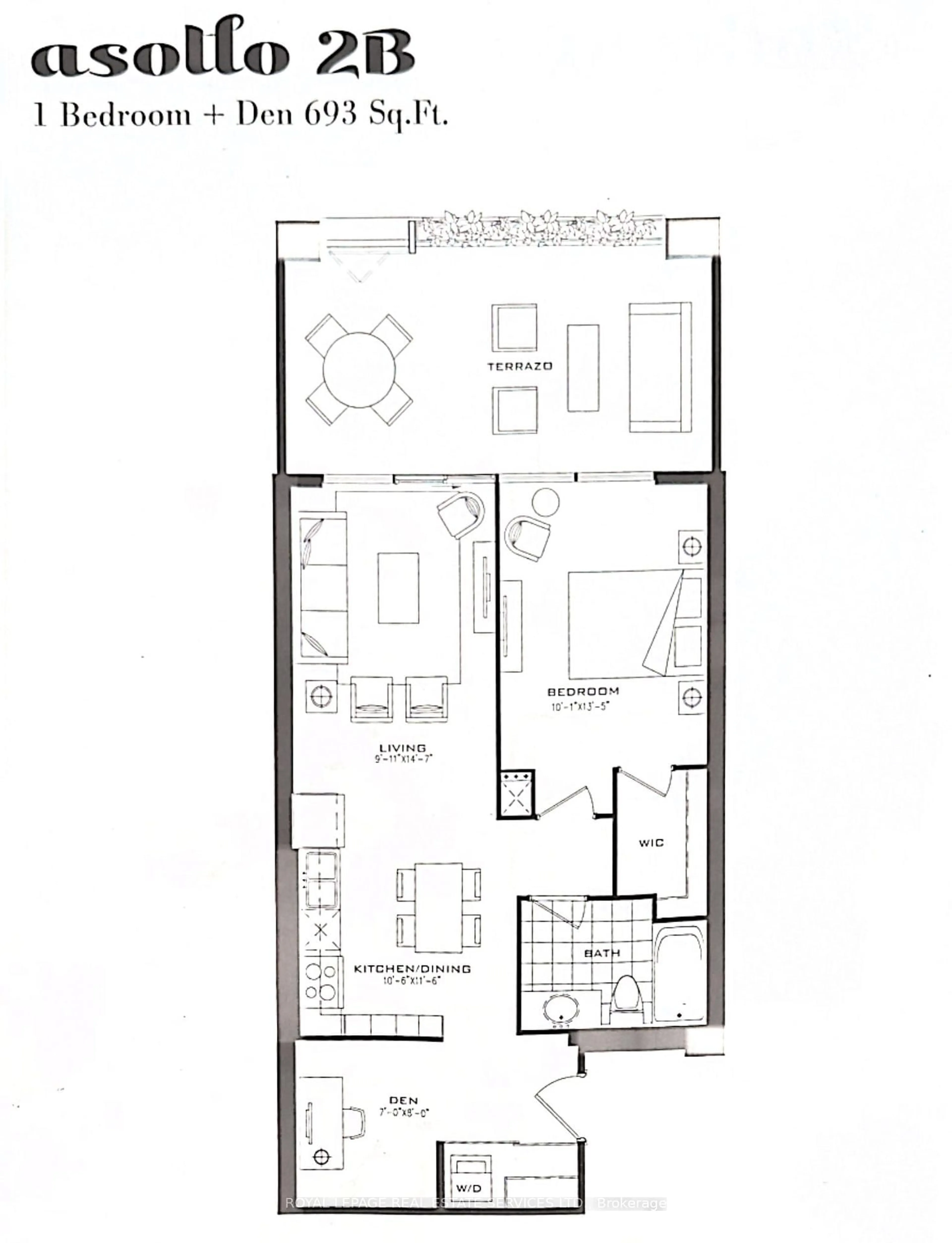 Floor plan for 800 Lawrence Ave #619, Toronto Ontario M6A 0B1