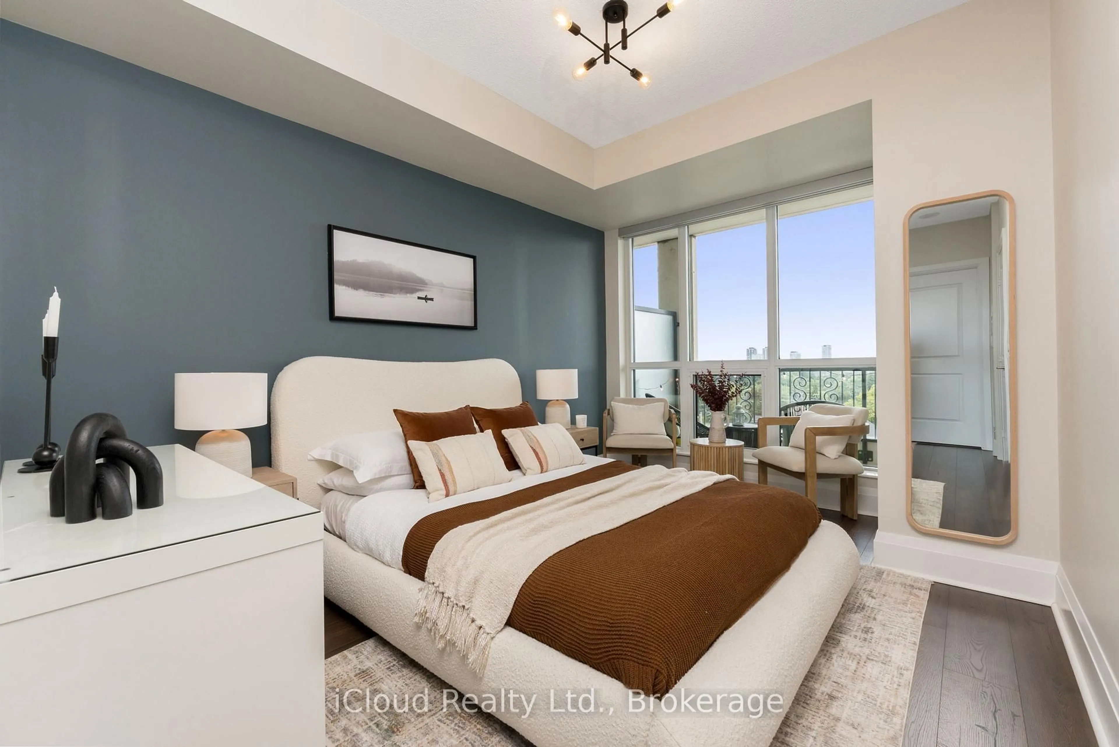 Bedroom with bed, unknown for 1 Old Mill Dr #714, Toronto Ontario M6S 0A1