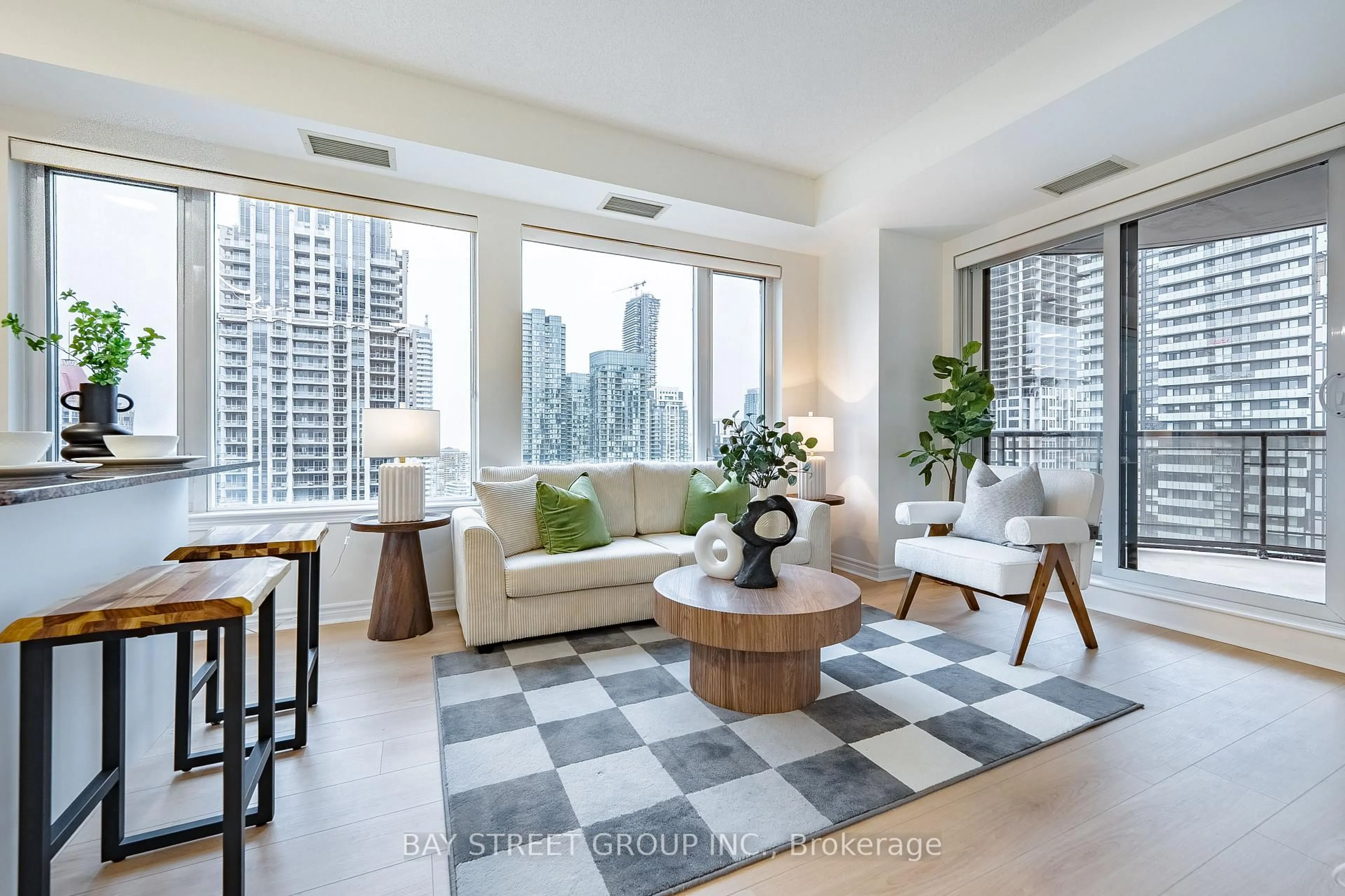 Living room with furniture, unknown for 385 Prince Of Wales Dr #2308, Mississauga Ontario L5B 0C6