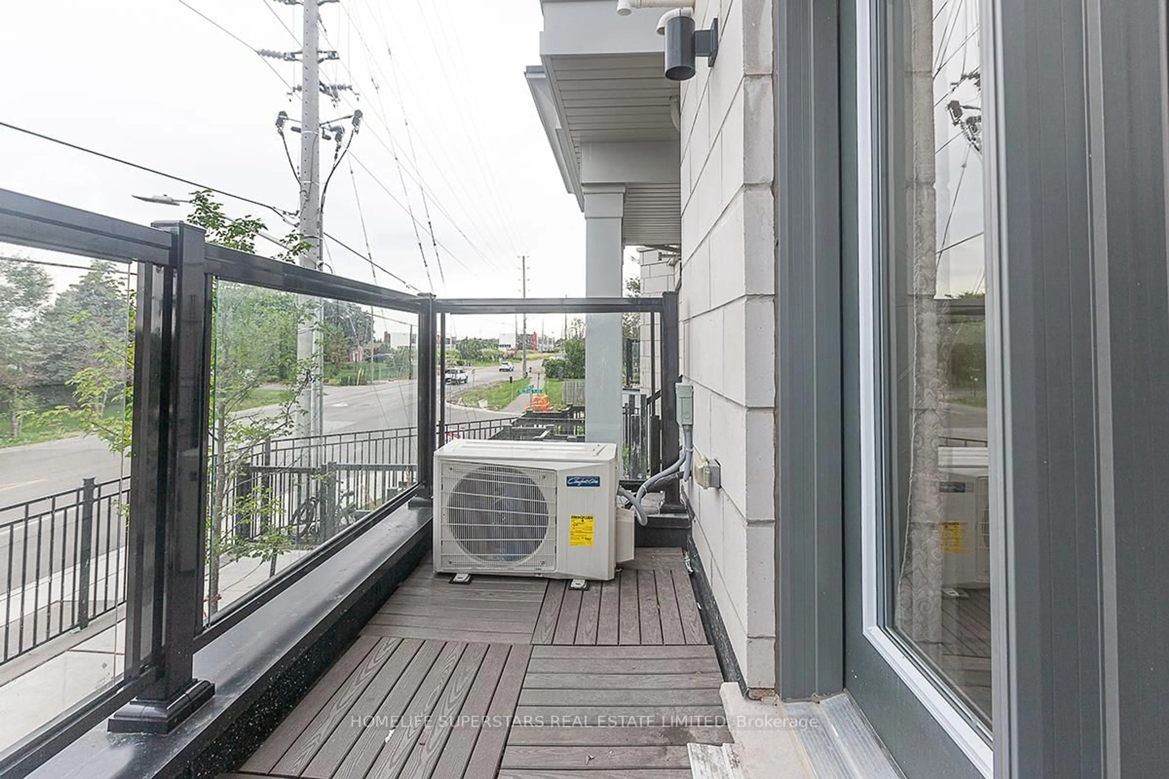 Balcony in the apartment, street for 20 Halliford Pl #110, Brampton Ontario L6P 4R1