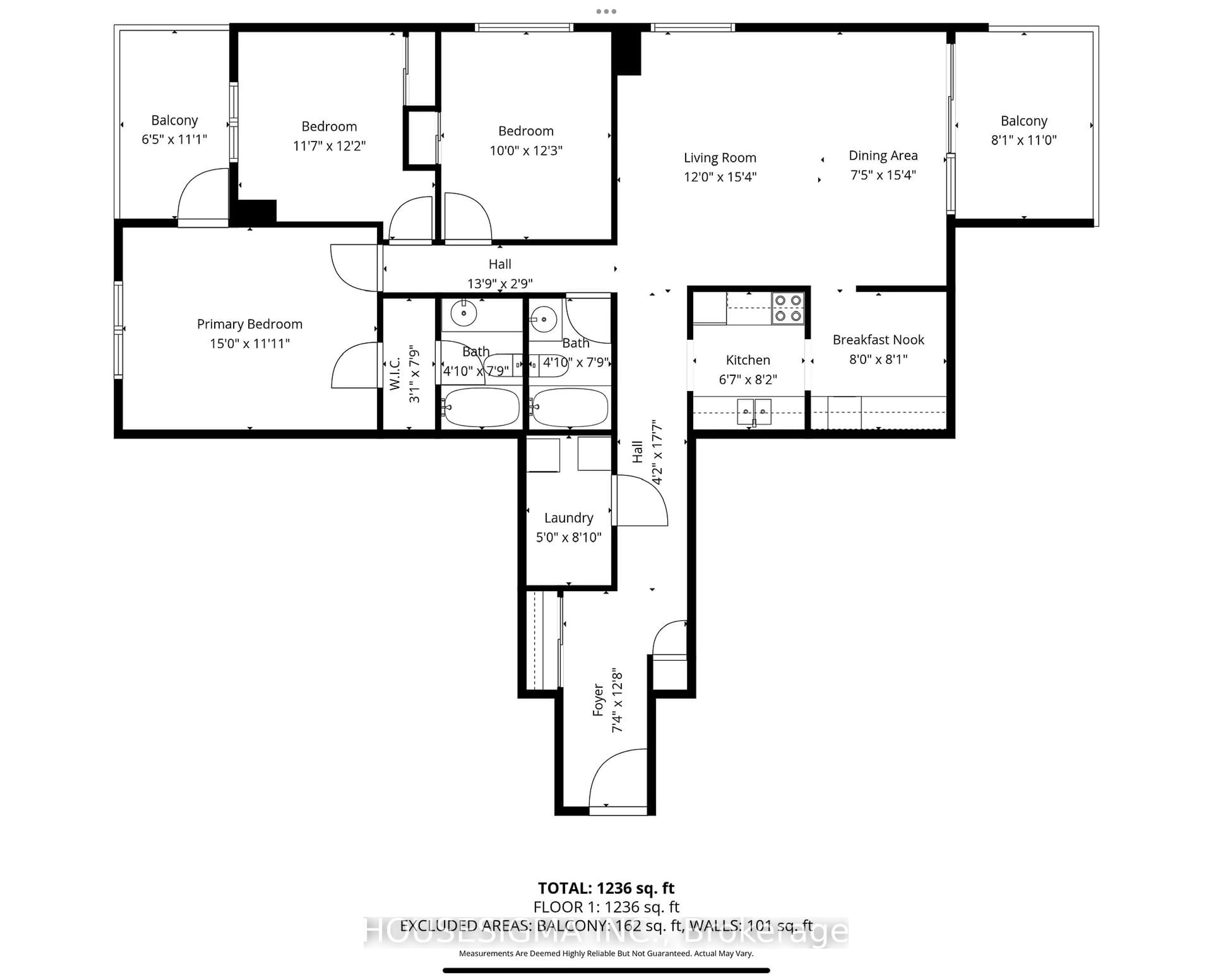 Floor plan for 1535 Lakeshore Rd #2006, Mississauga Ontario L5E 3E2