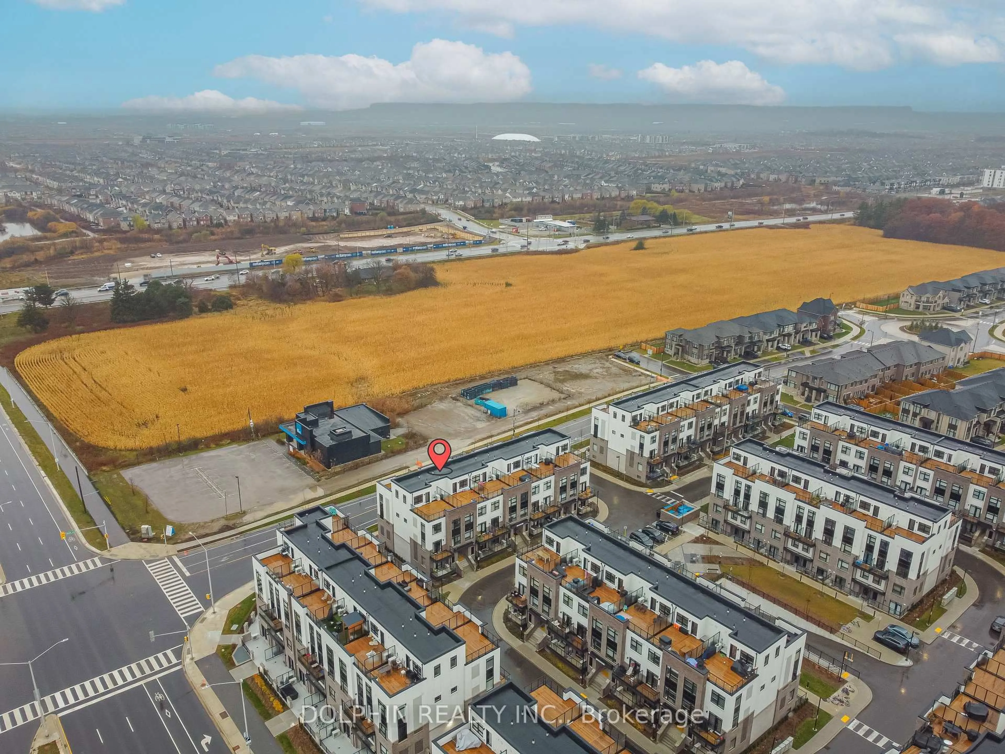 A pic from outside/outdoor area/front of a property/back of a property/a pic from drone, unknown for 1589 Rose Way #106, Milton Ontario L9E 1N4