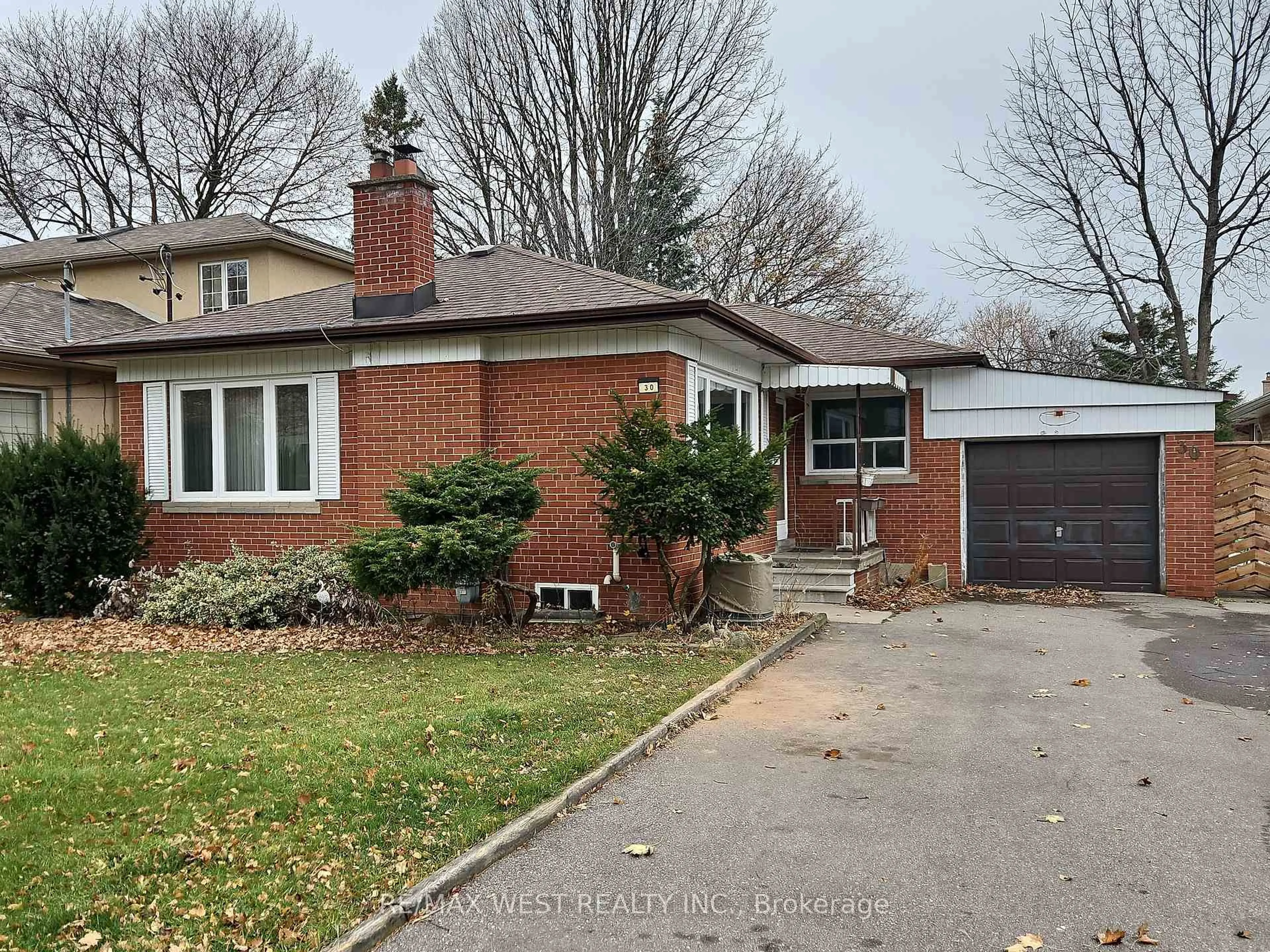 Home with brick exterior material, street for 30 Golfwood Hts, Toronto Ontario M9P 3M1