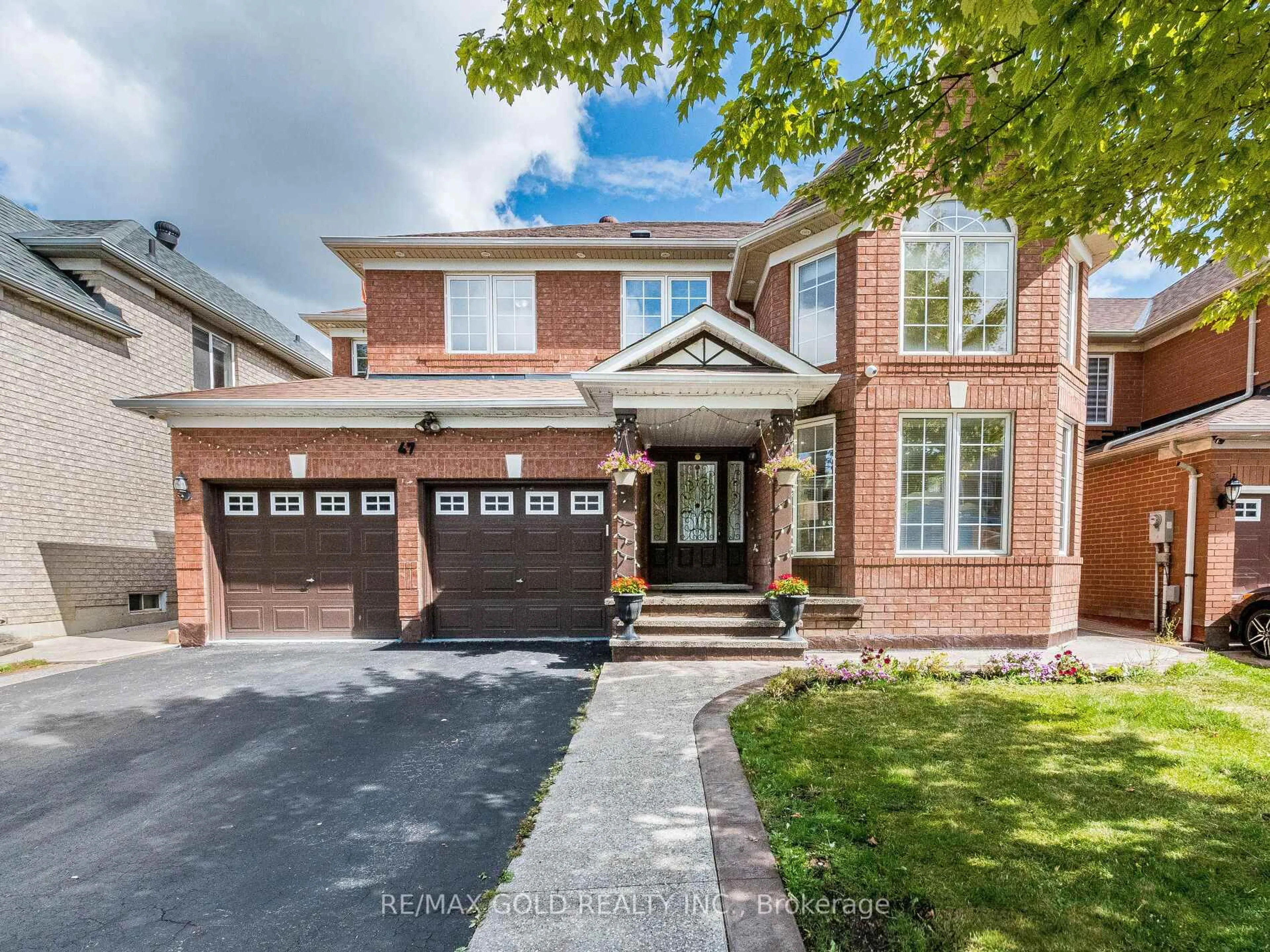Home with brick exterior material, street for 47 Linstock Dr, Brampton Ontario L6P 1C9