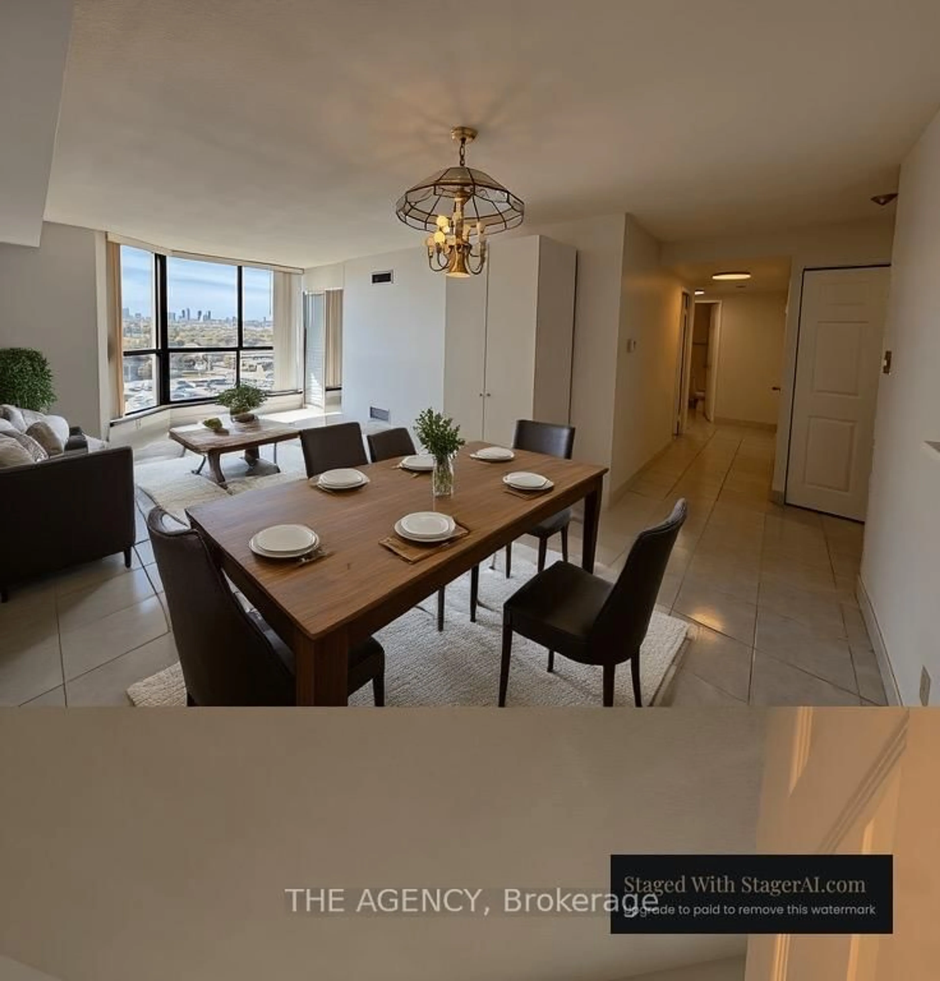 Dining room, ceramic/tile floor for 1155 Bough Beeches Blvd #1104, Mississauga Ontario L4W 4N2