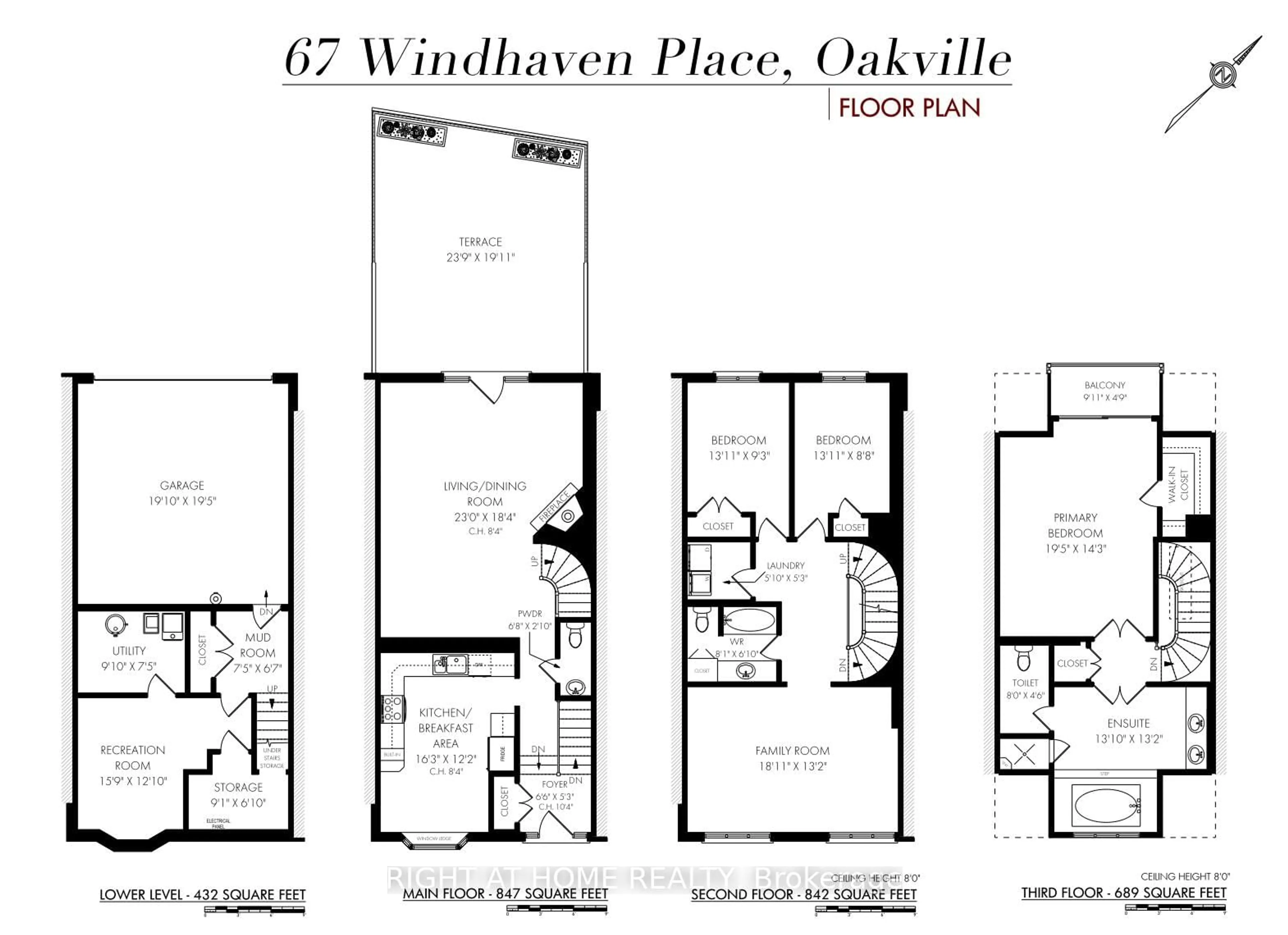 Floor plan for 67 Windhaven Pl, Oakville Ontario L6L 6L1