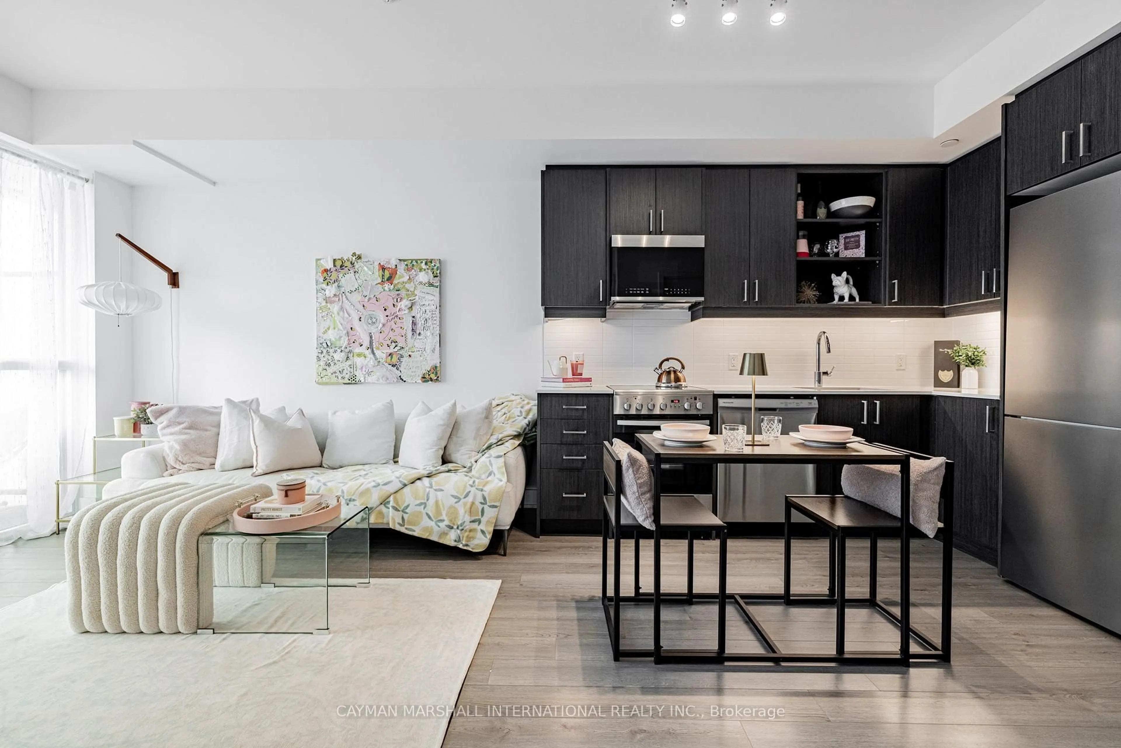 Open concept kitchen, unknown for 50 George Butchart Dr #524, Toronto Ontario M3K 0C9