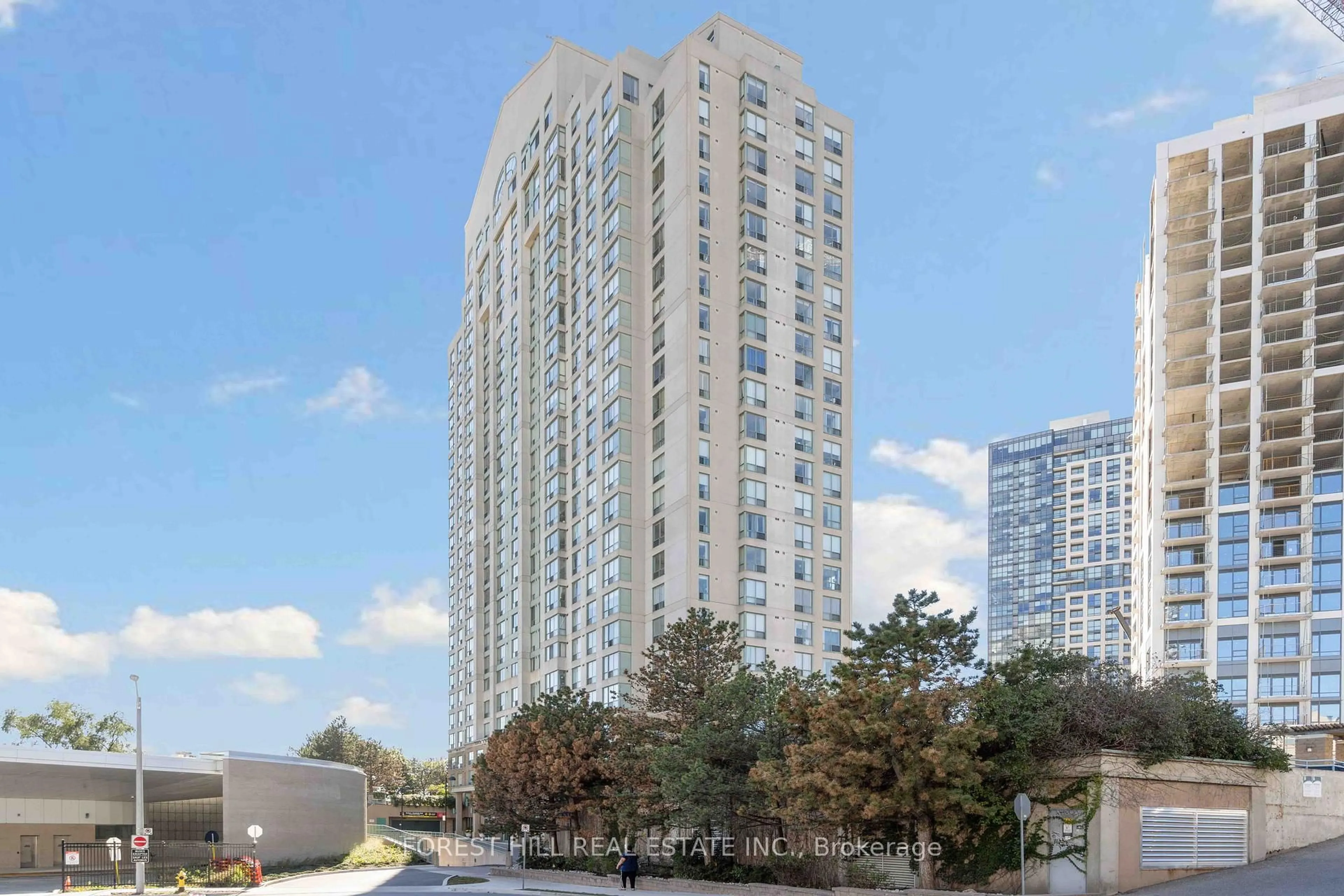 Patio, city buildings view from balcony for 101 Subway Cres #806, Toronto Ontario M9B 6K4