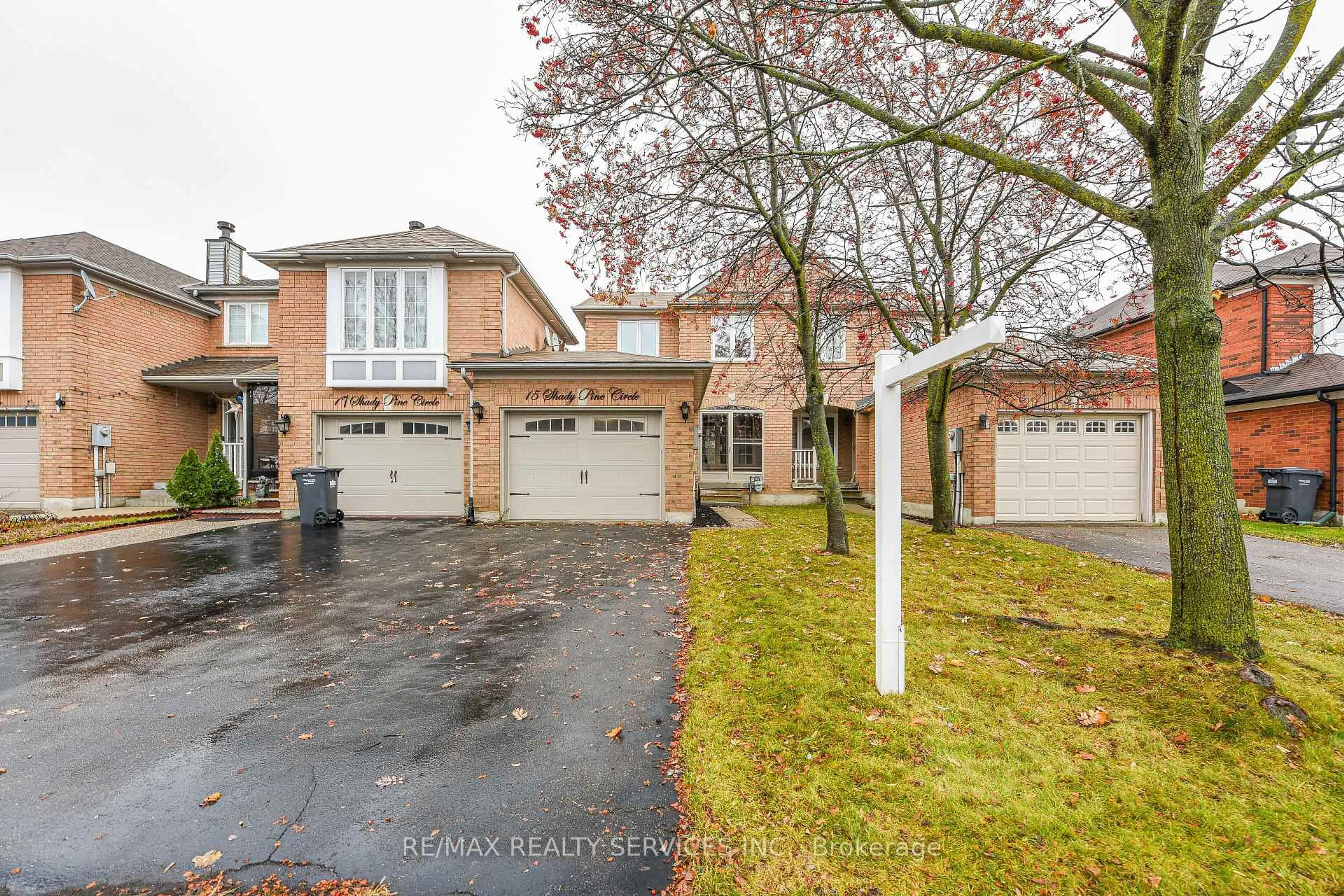 Home with brick exterior material, street for 15 Shady Pine Circ, Brampton Ontario L6R 1N6