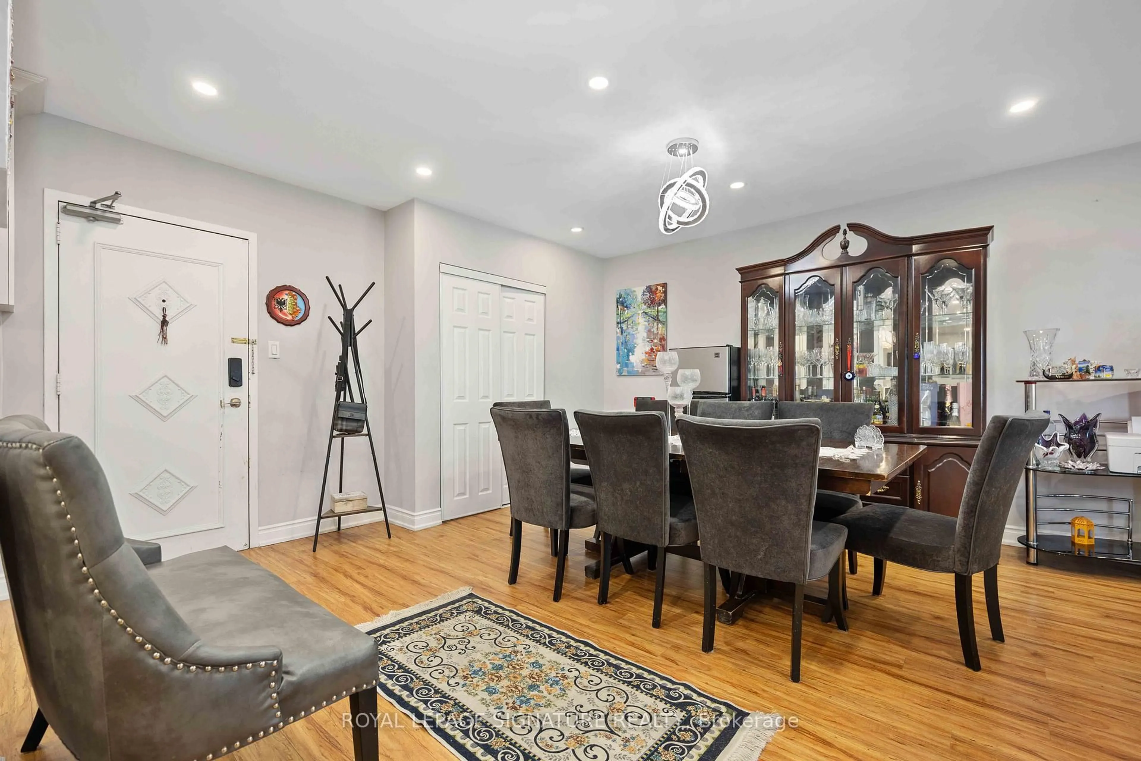 Dining room, wood/laminate floor for 320 Dixon Rd #2315, Toronto Ontario M9R 1S8