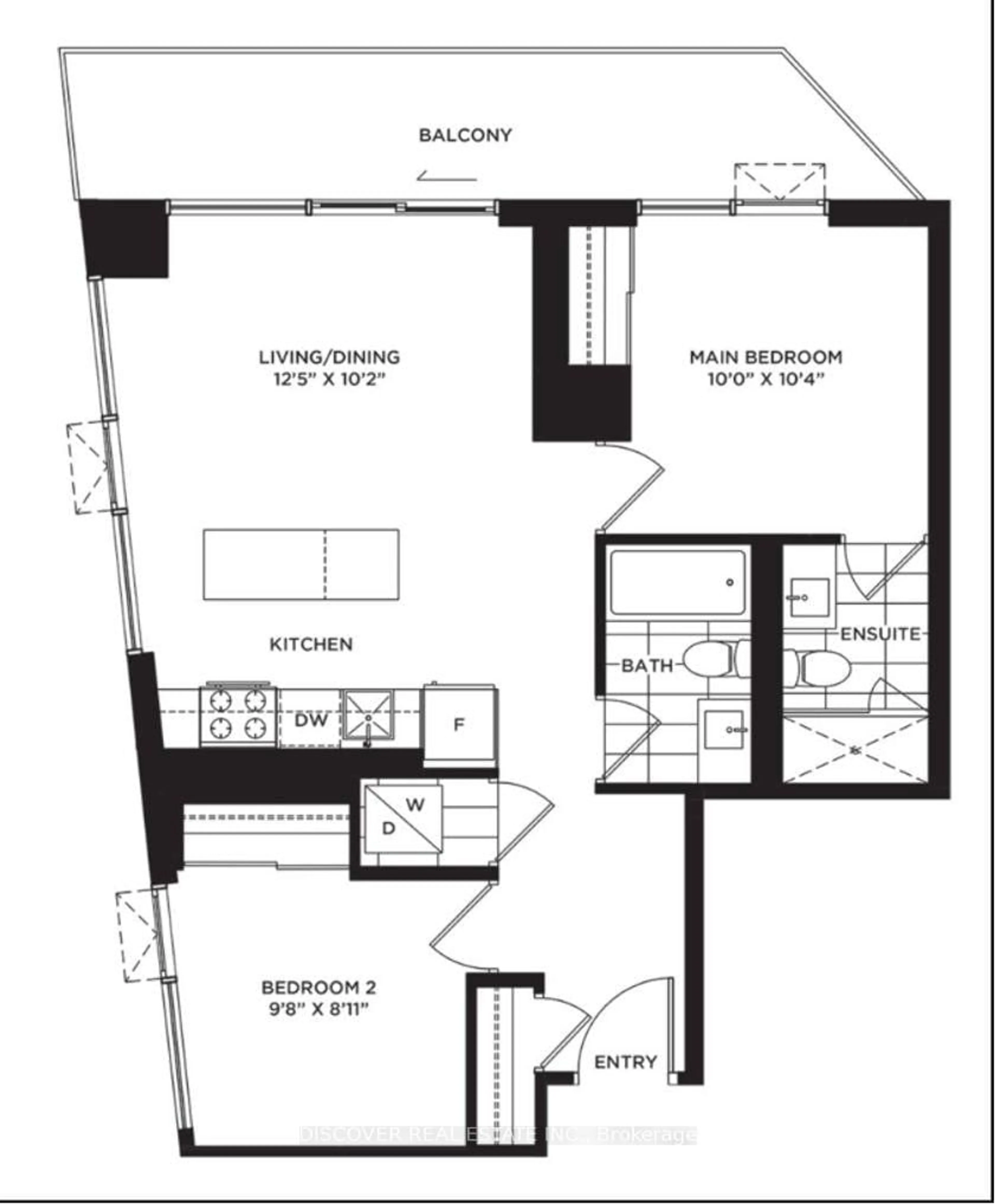 Floor plan for 4065 Confederation Pkwy #3704, Mississauga Ontario L5B 0L4