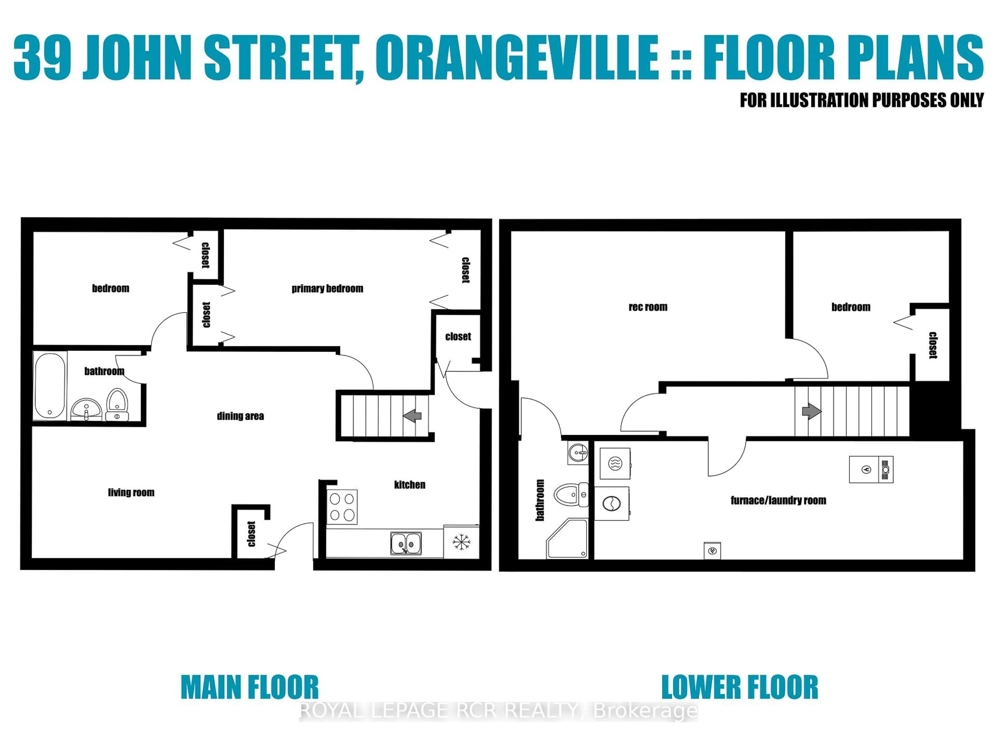 Floor plan for 39 John St, Orangeville Ontario L9W 2P4