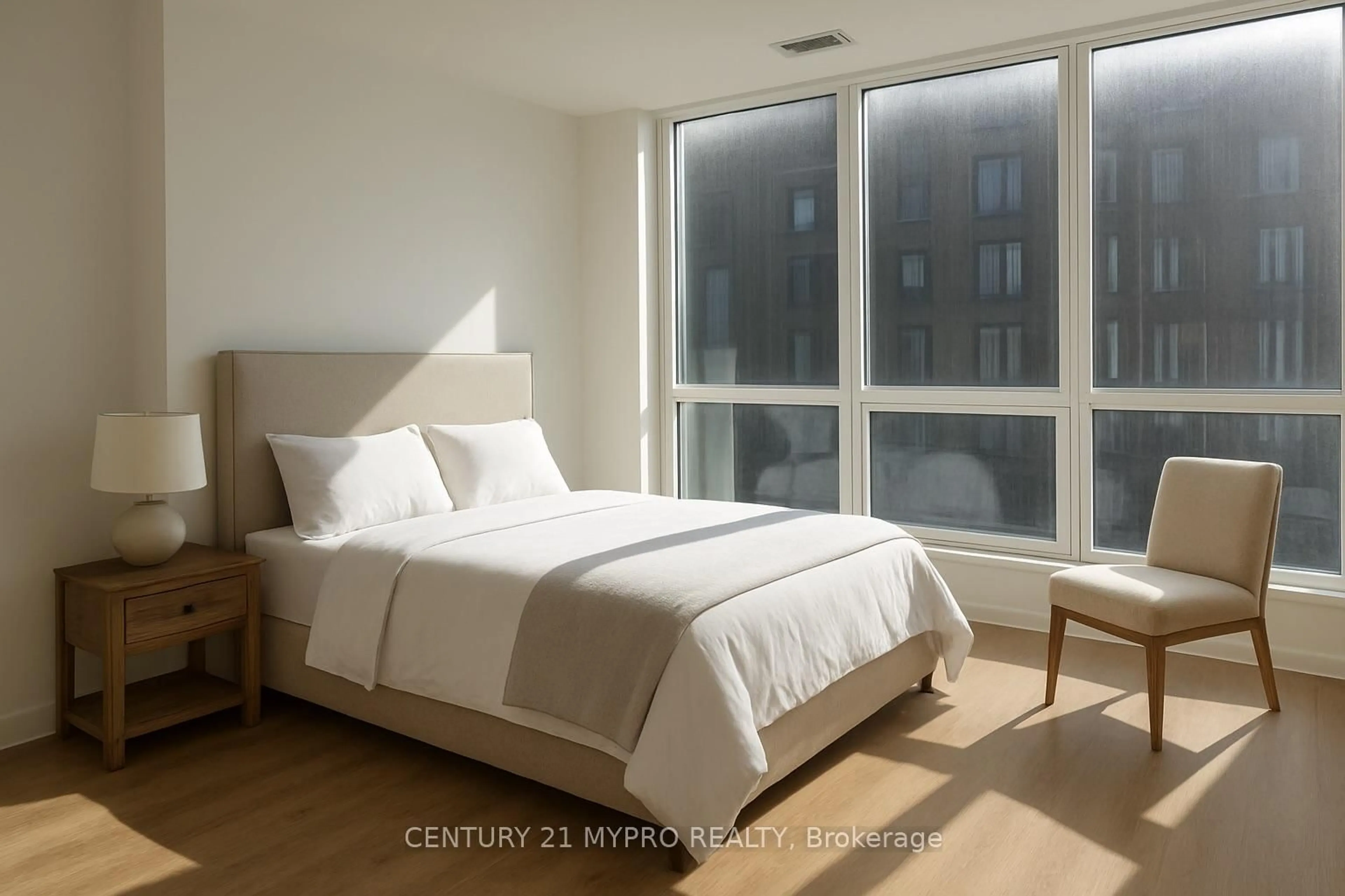 Bedroom with bed, unknown for 395 Square One Dr #410, Mississauga Ontario L5B 0P6