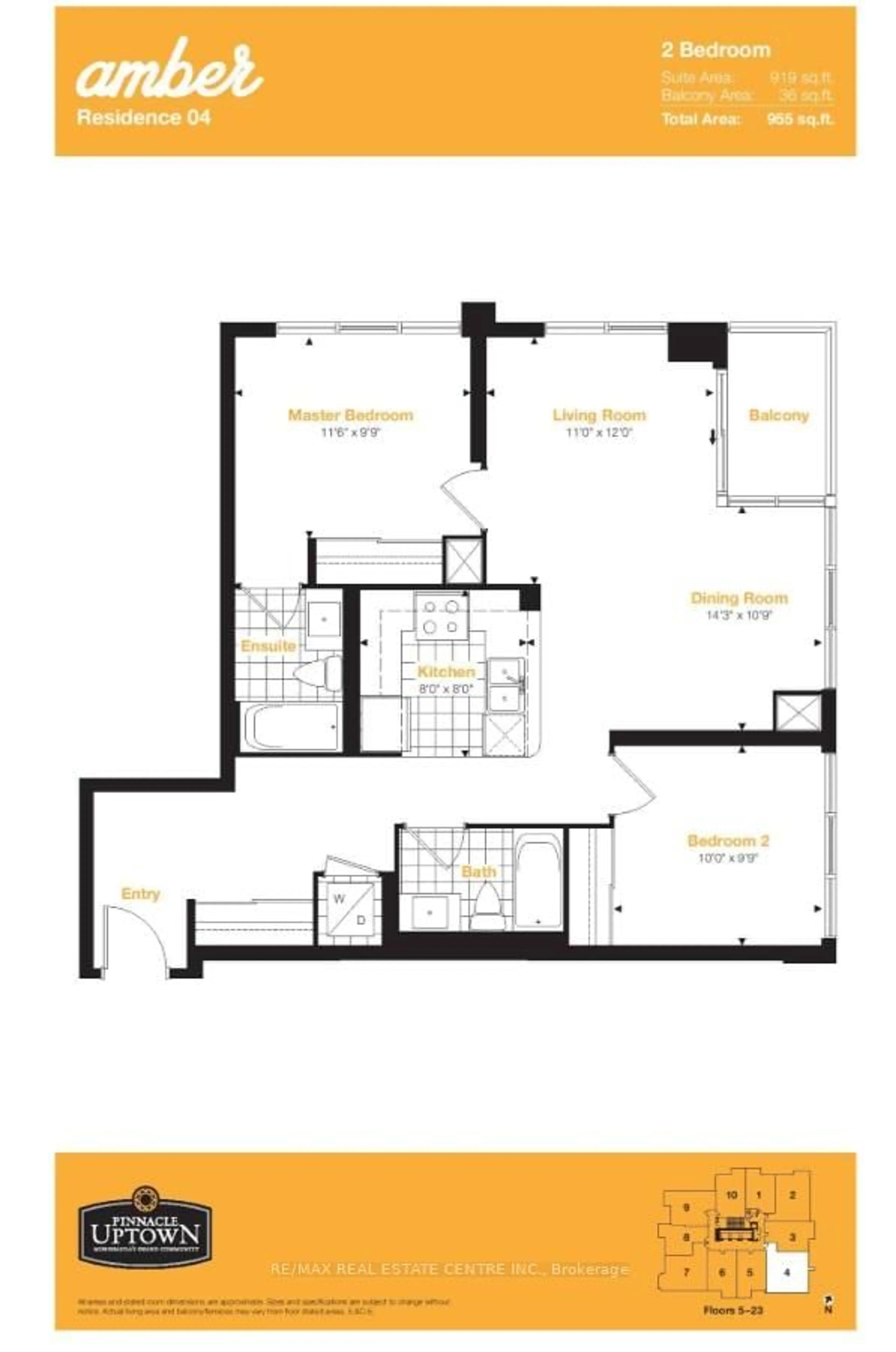 Floor plan for 5033 Four Springs Ave #0514, Mississauga Ontario L5R 0G6