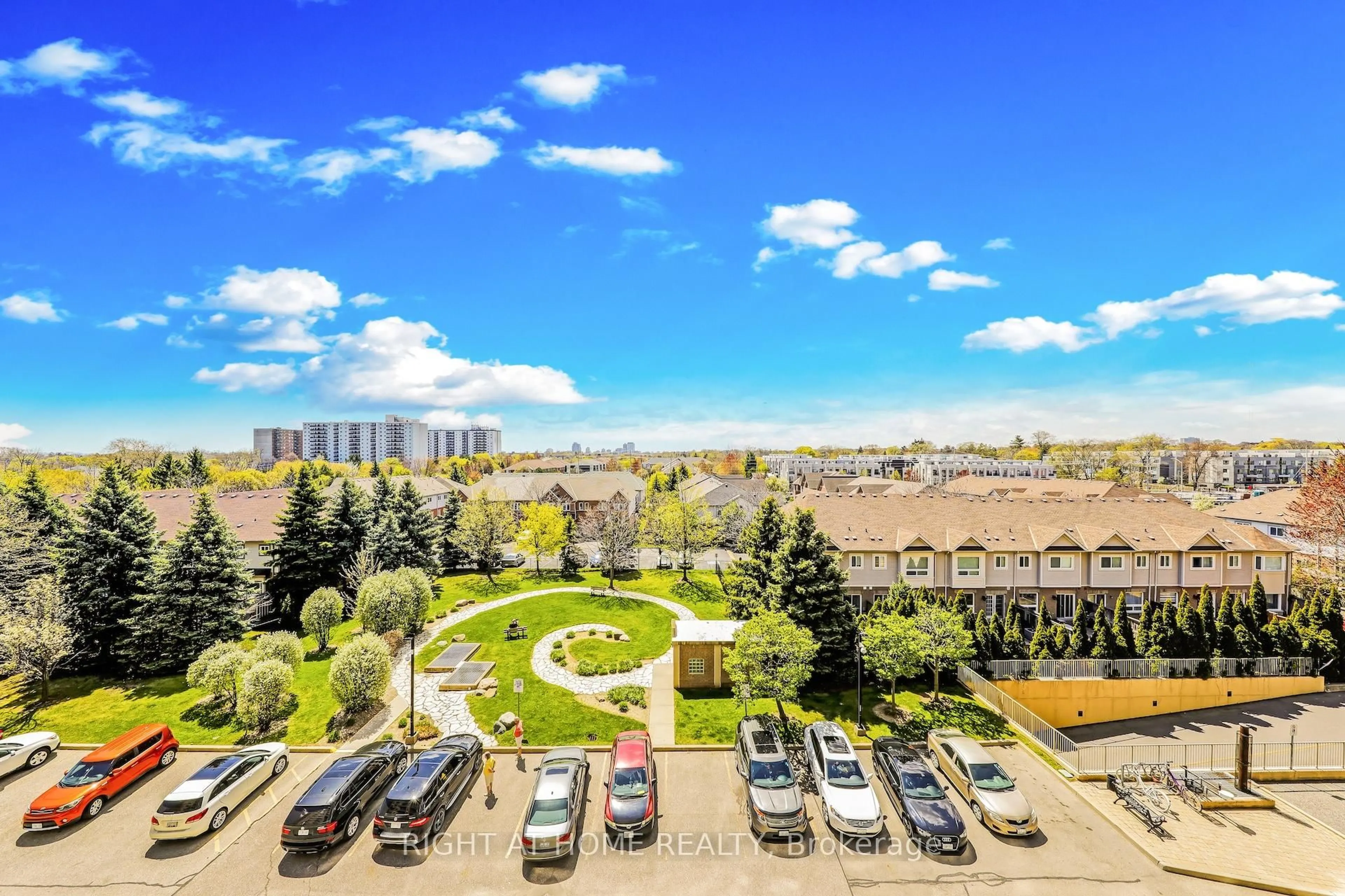 A pic from outside/outdoor area/front of a property/back of a property/a pic from drone, city buildings view from balcony for 1140 Parkwest Pl #502, Mississauga Ontario L5E 3K9
