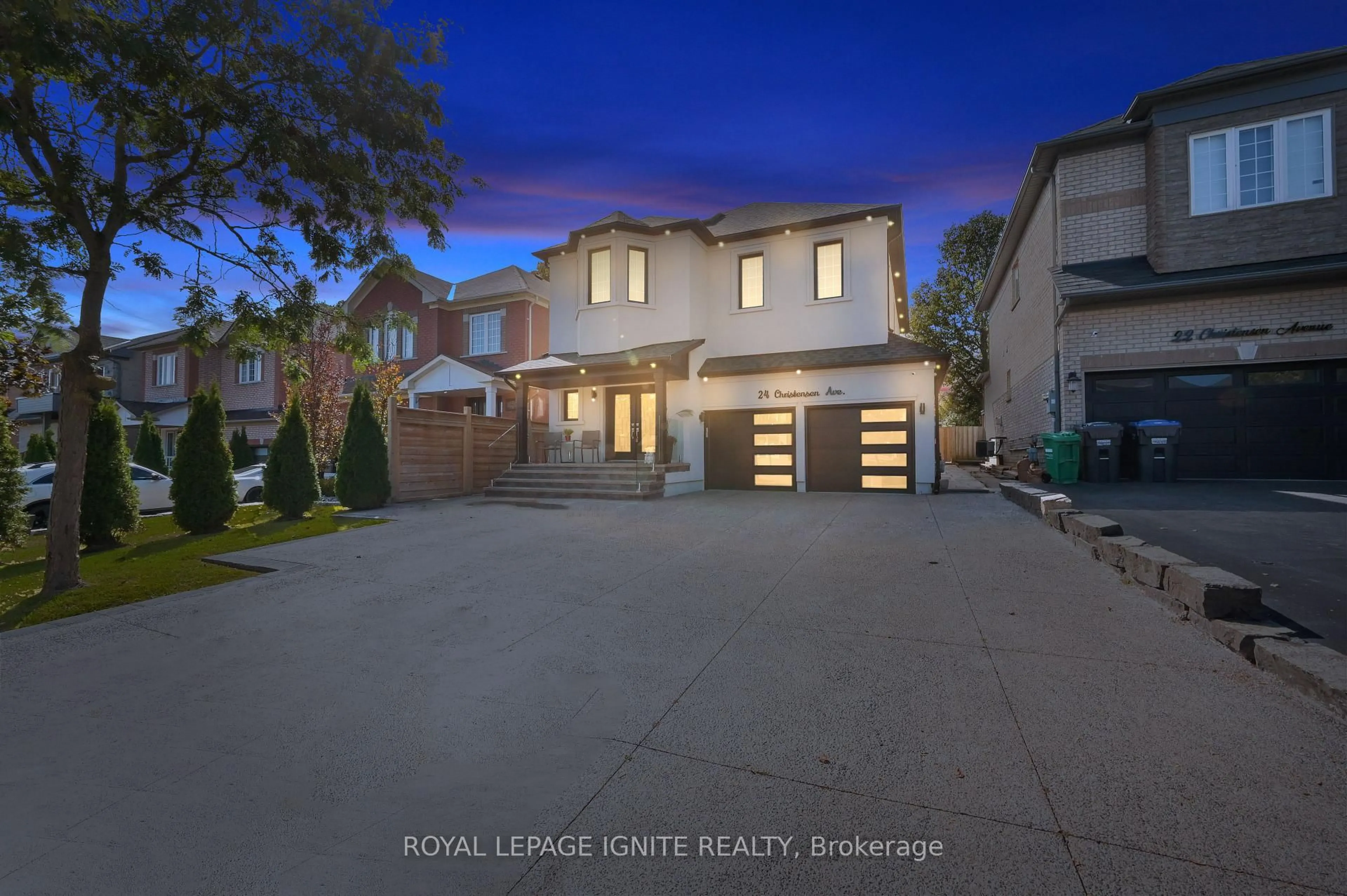 A pic from outside/outdoor area/front of a property/back of a property/a pic from drone, street for 24 Christensen Ave, Caledon Ontario L7E 2Y5