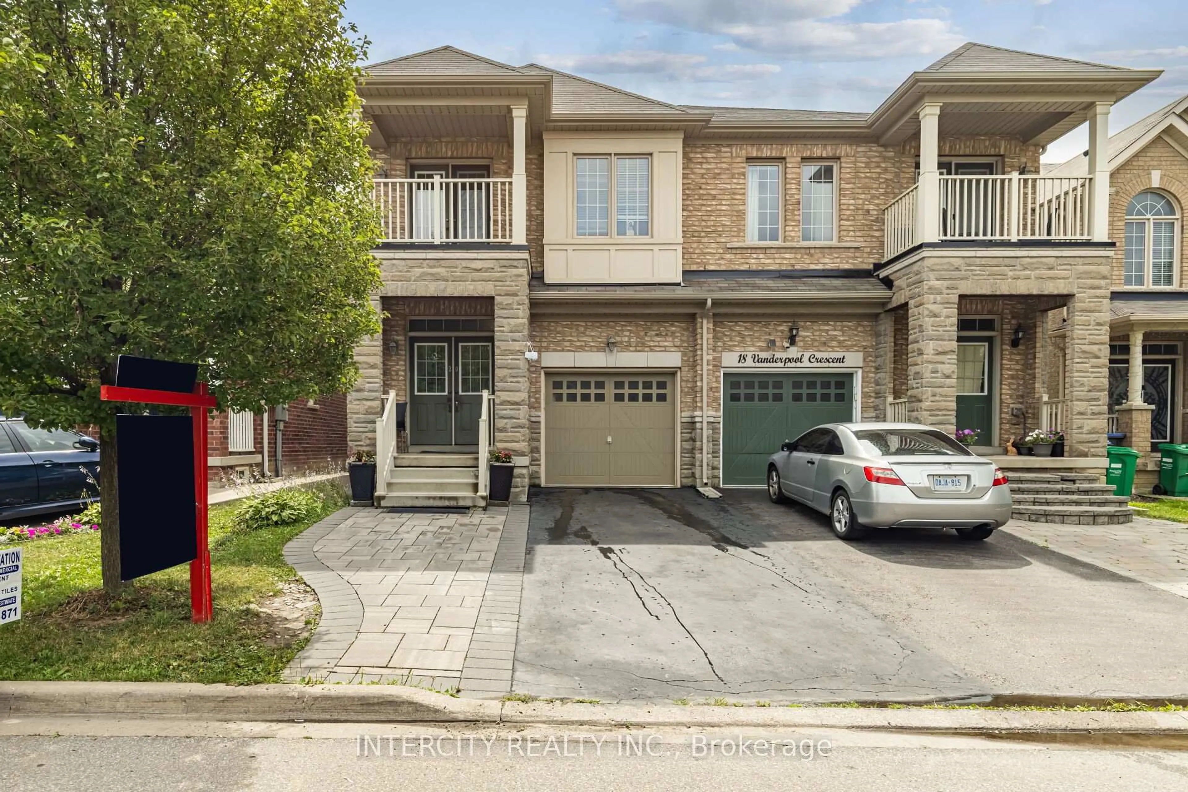 Home with brick exterior material, street for 20 Vanderpool Cres, Brampton Ontario L6P 3W9