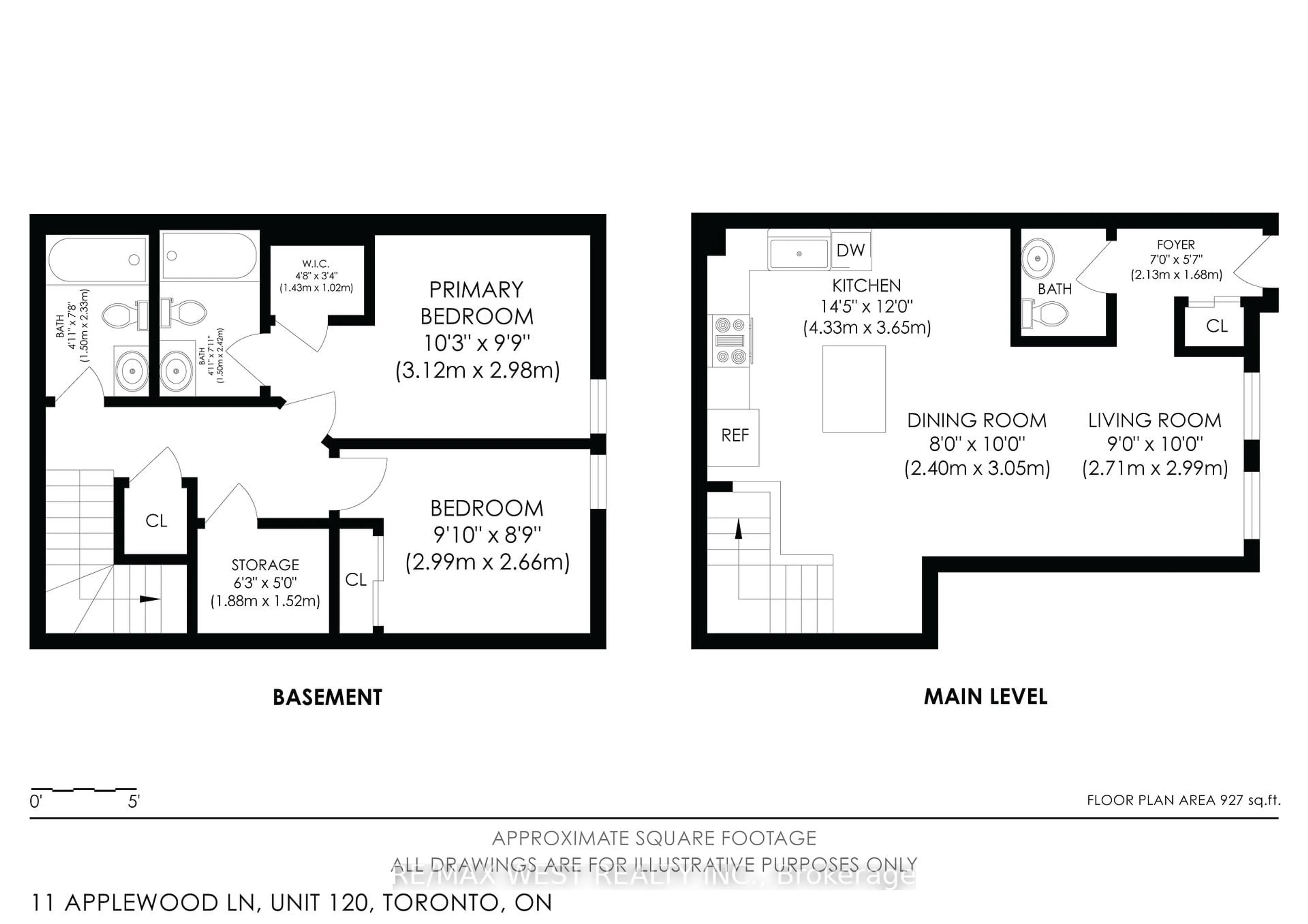 Floor plan for 11 Applewood Lane #120, Toronto Ontario M9C 0C1