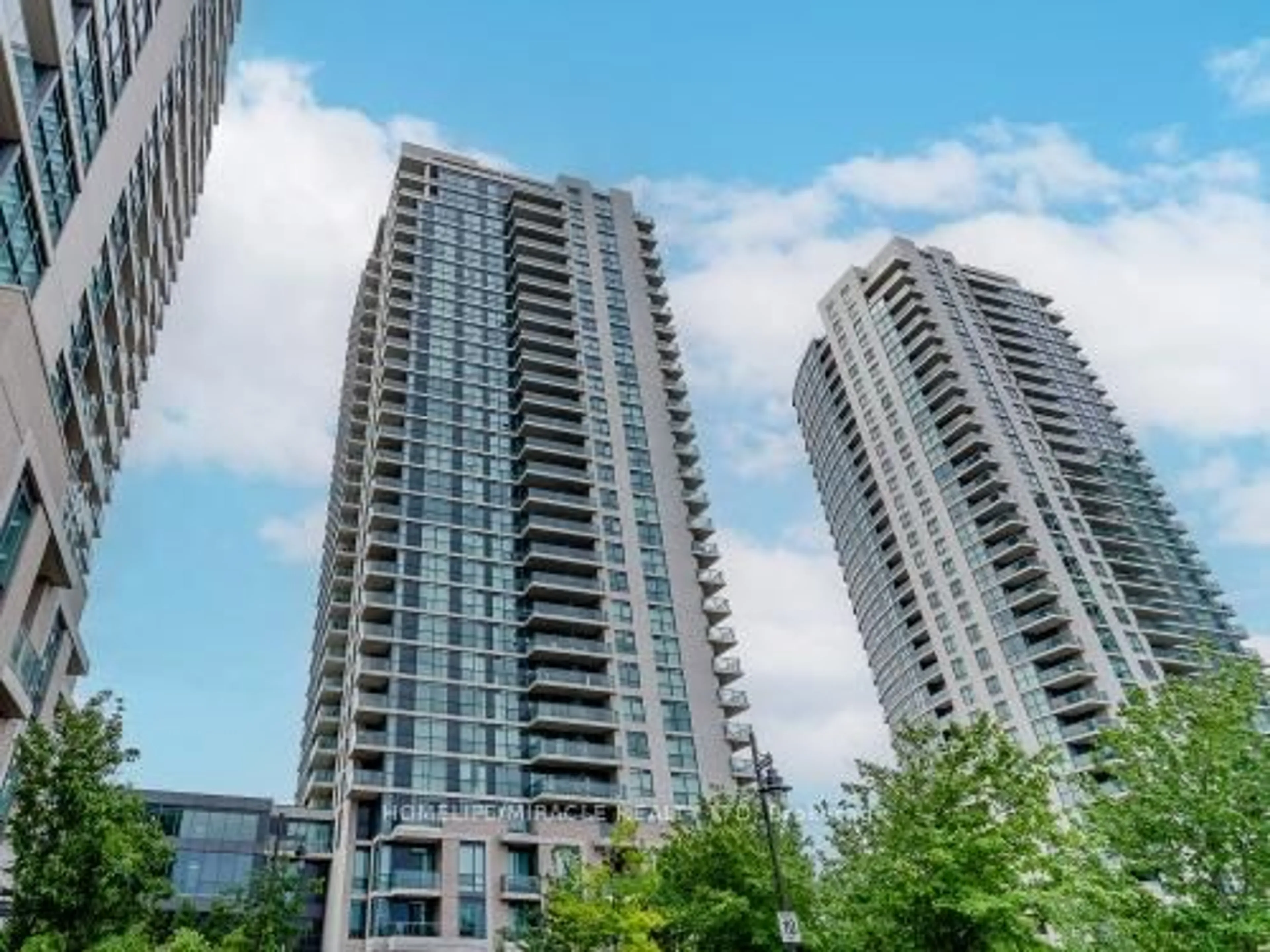 A pic from outside/outdoor area/front of a property/back of a property/a pic from drone, city buildings view from balcony for 215 Sherway Gdns #1606, Toronto Ontario M9C 0A4