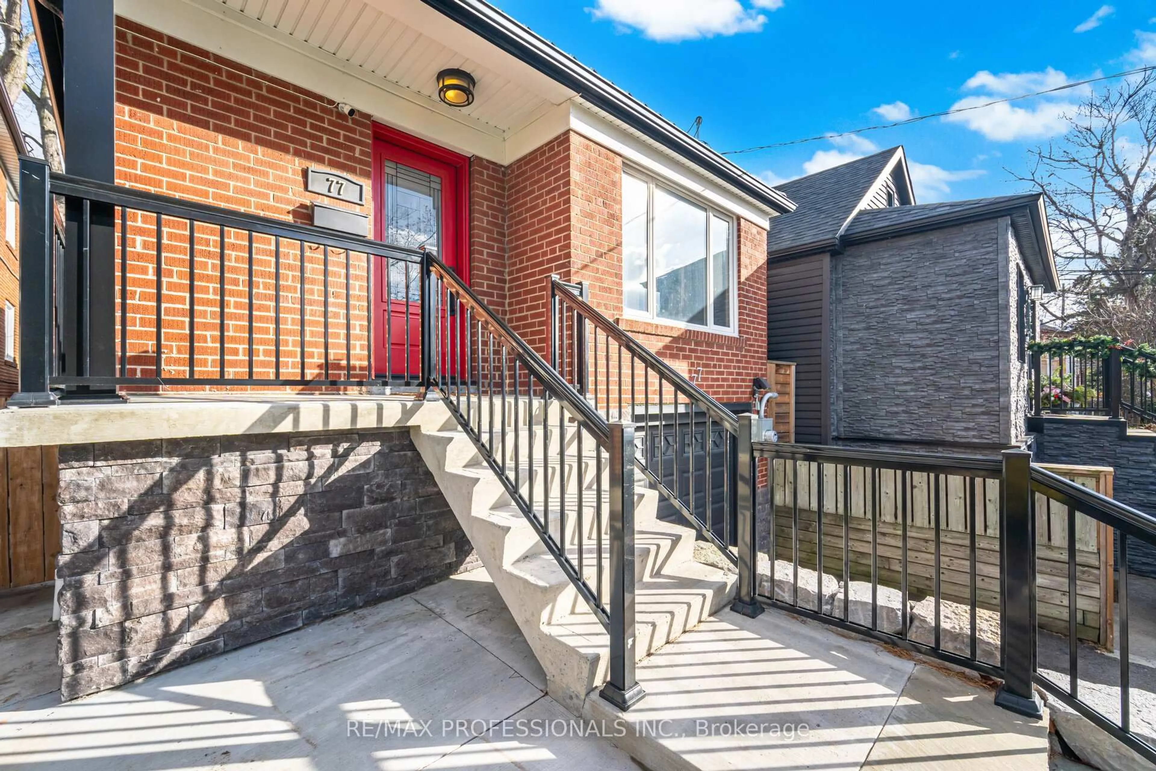 Home with brick exterior material, street for 77 Grandville Ave, Toronto Ontario M6N 4V1