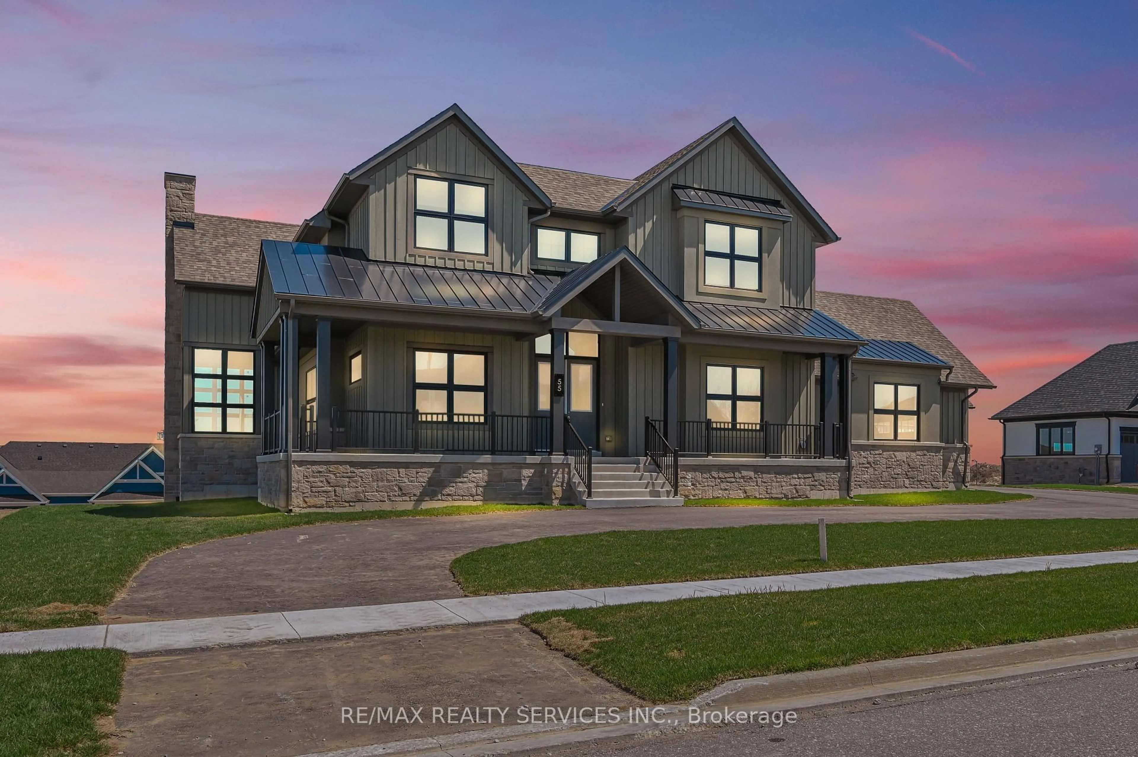 Home with vinyl exterior material, street for 55 William Crisp Dr, Caledon Ontario L7K 2R7