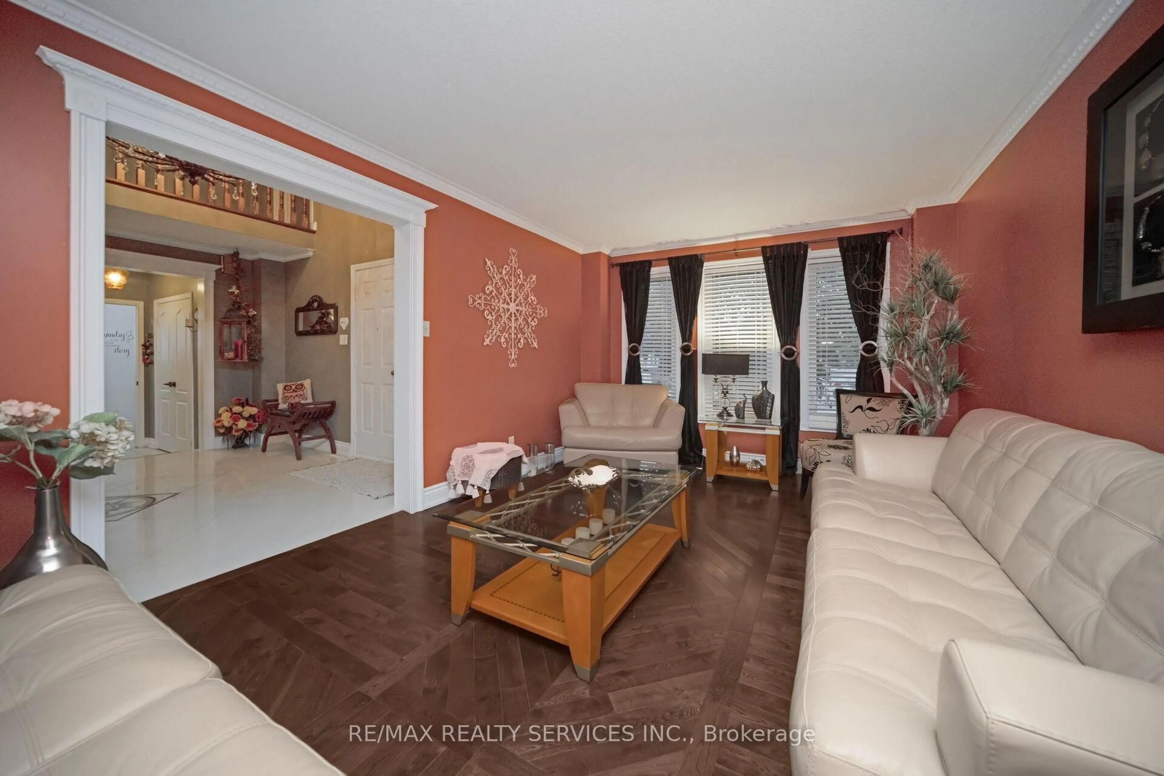 Living room with furniture, ceramic/tile floor for 74 Leeward Dr, Brampton Ontario L6S 5V8
