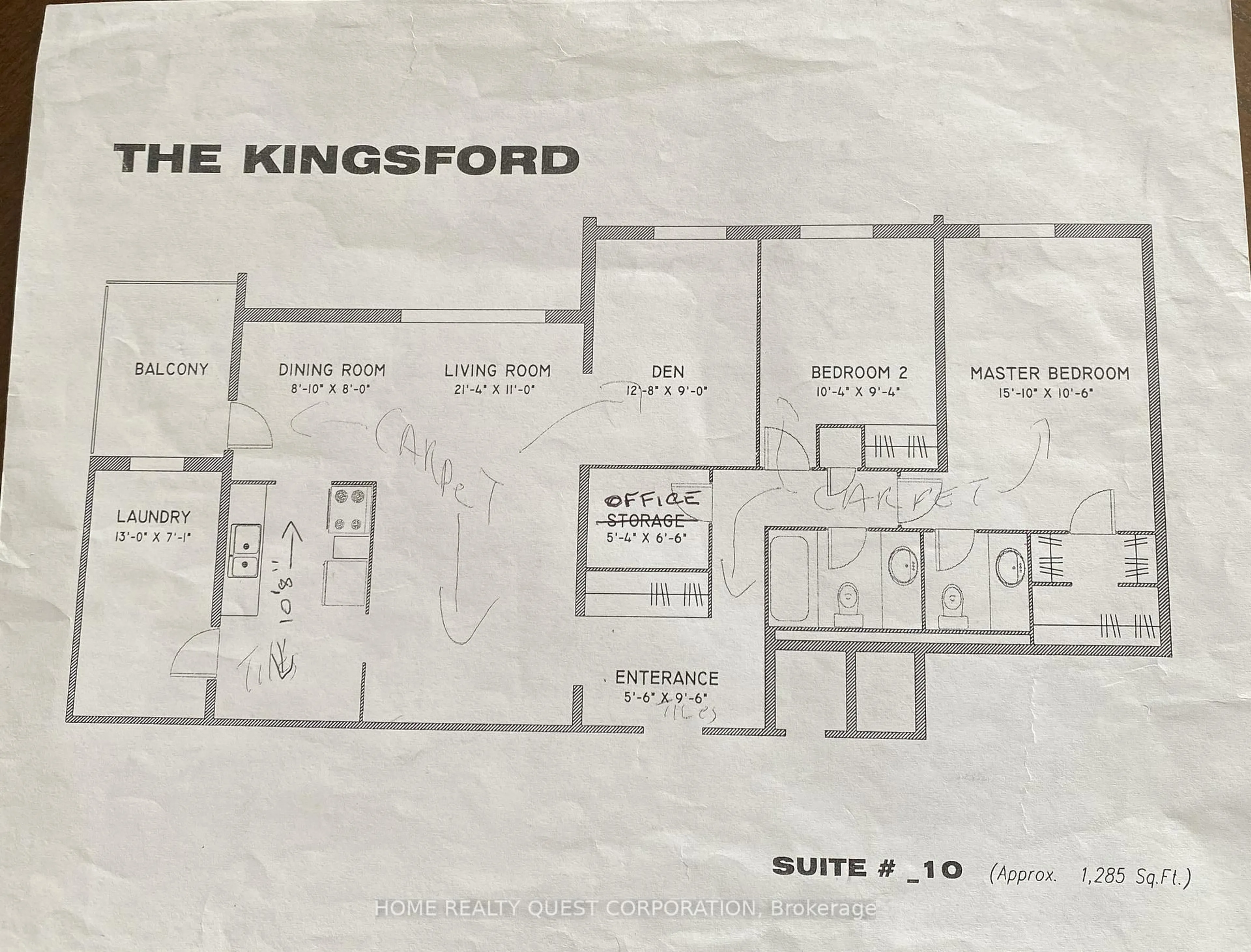 Floor plan for 3170 Kirwin Ave #510, Mississauga Ontario L5A 3R1
