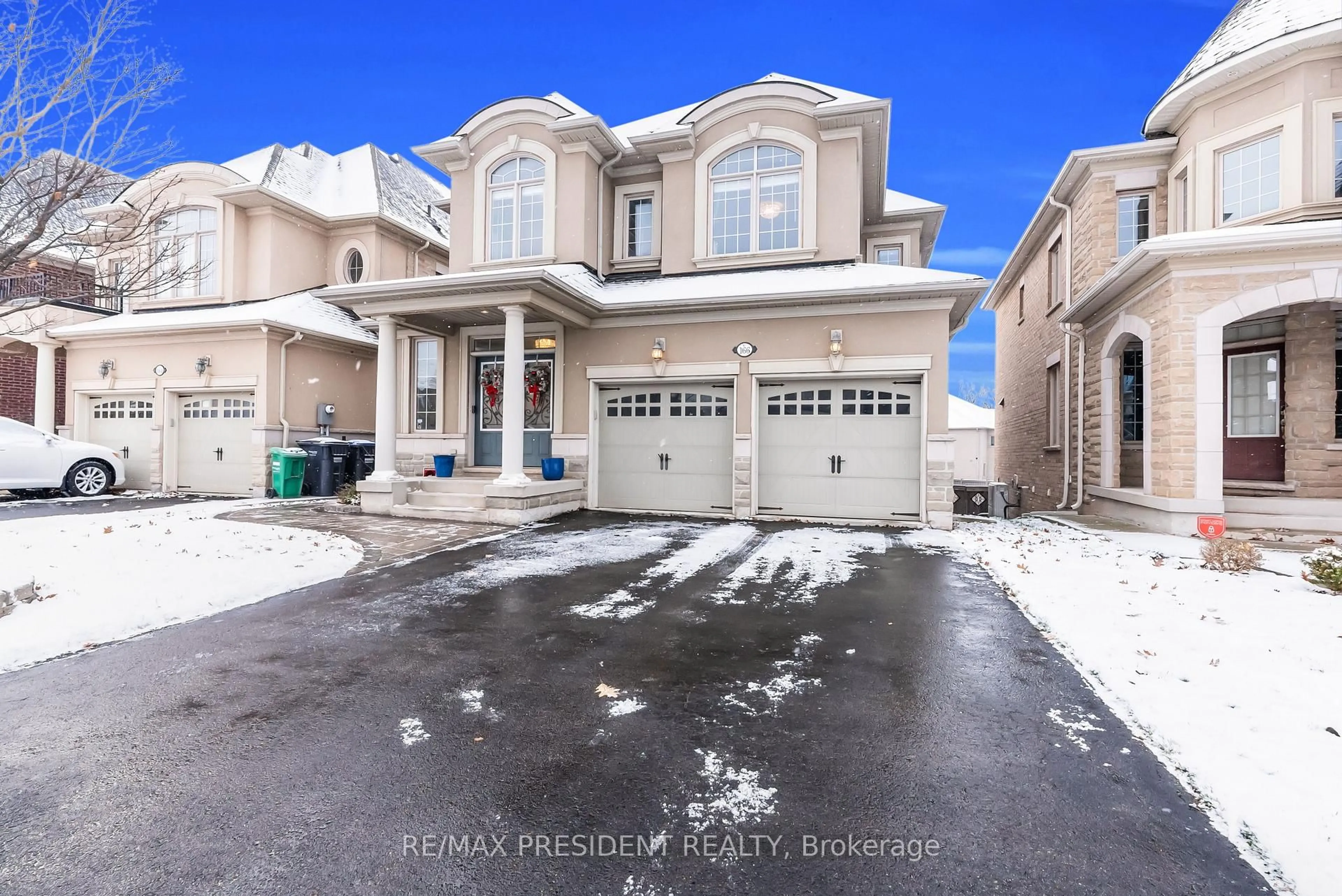 A pic from outside/outdoor area/front of a property/back of a property/a pic from drone, street for 166 Elbern Markell Dr, Brampton Ontario L6X 2Z9