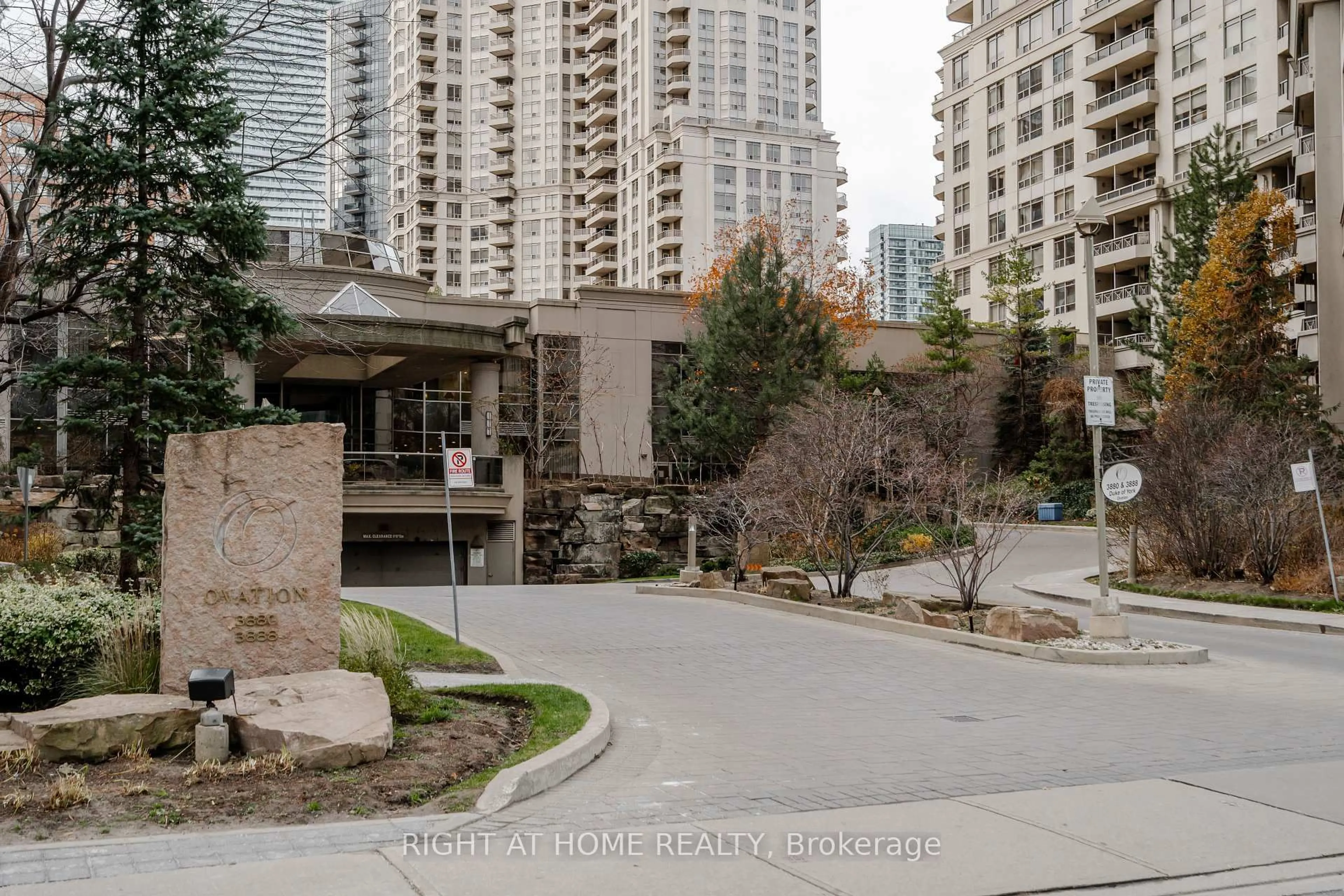 Patio, city buildings view from balcony for 3880 Duke Of York Blvd #2116, Mississauga Ontario L5B 4M7