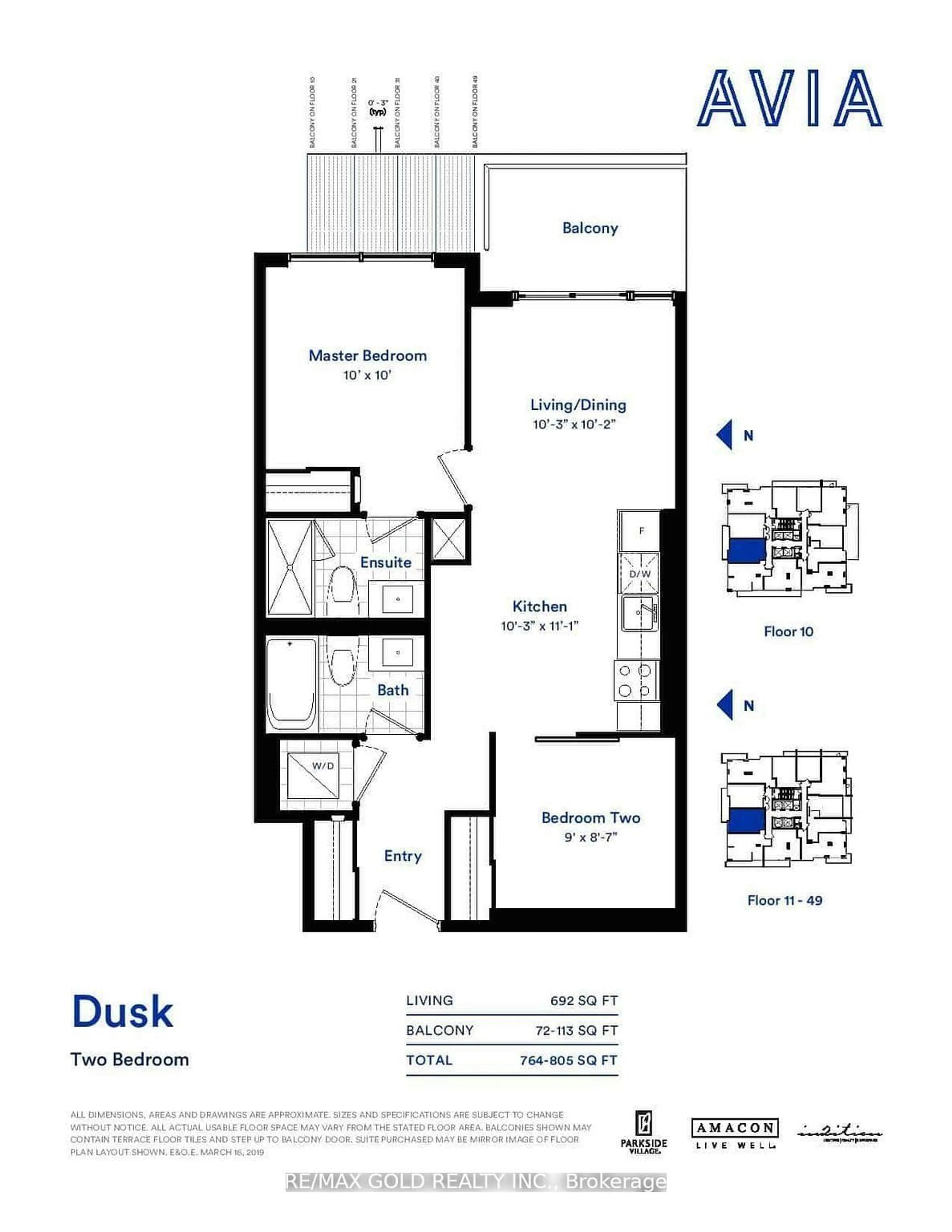 Floor plan for 430 Square One Dr #1109, Mississauga Ontario L5B 0L6